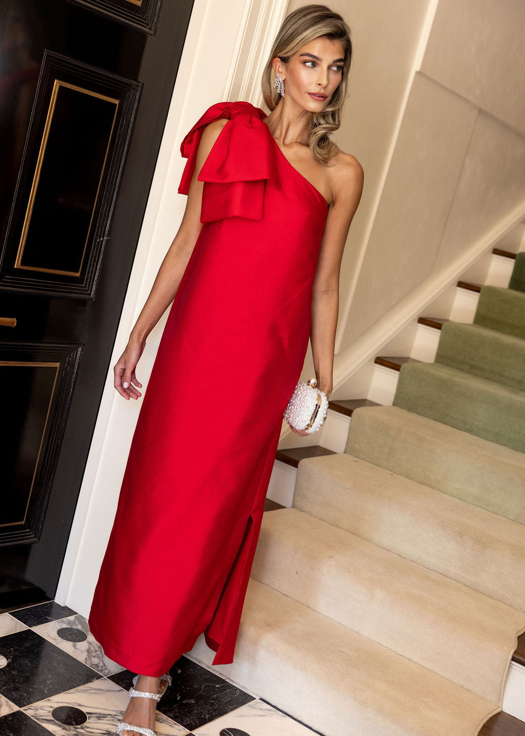 Cassie Gown Red Mikado
