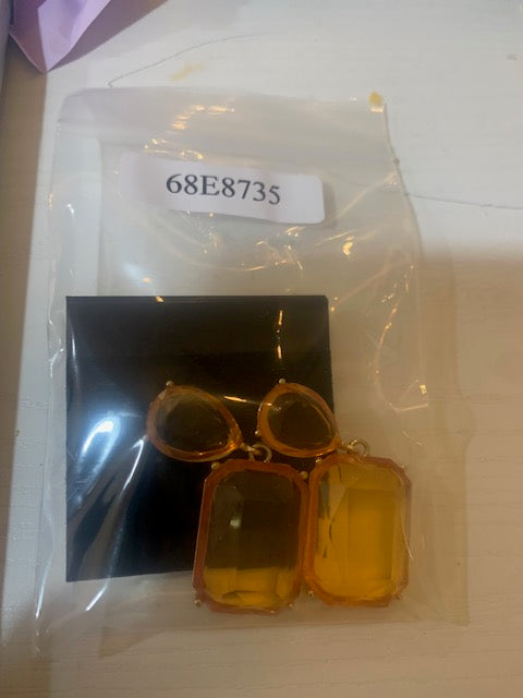 Gold Topaz Dangle Earring - 68E8735