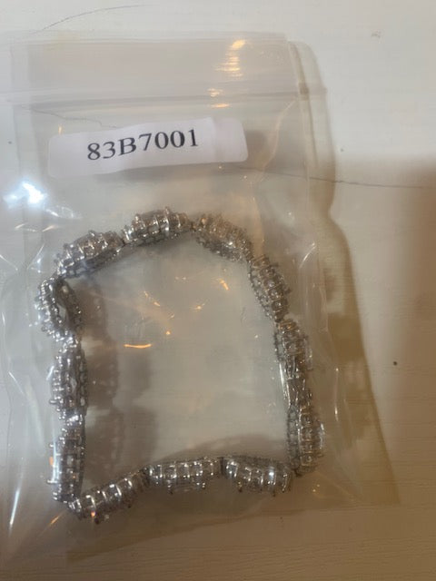 Silver Oval CZ Bracelet