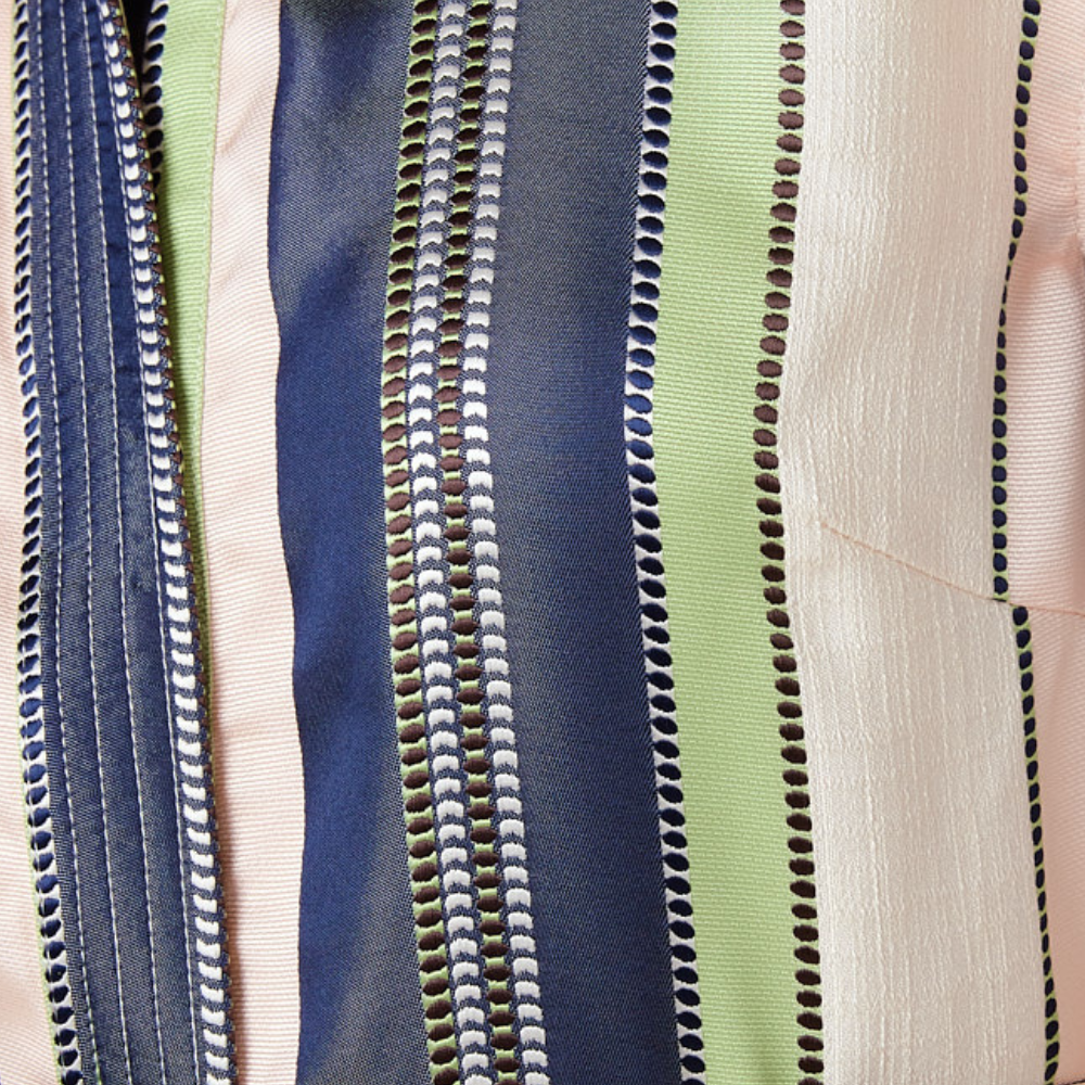 Harper Dress Navy Coastal Stripe Jacquard