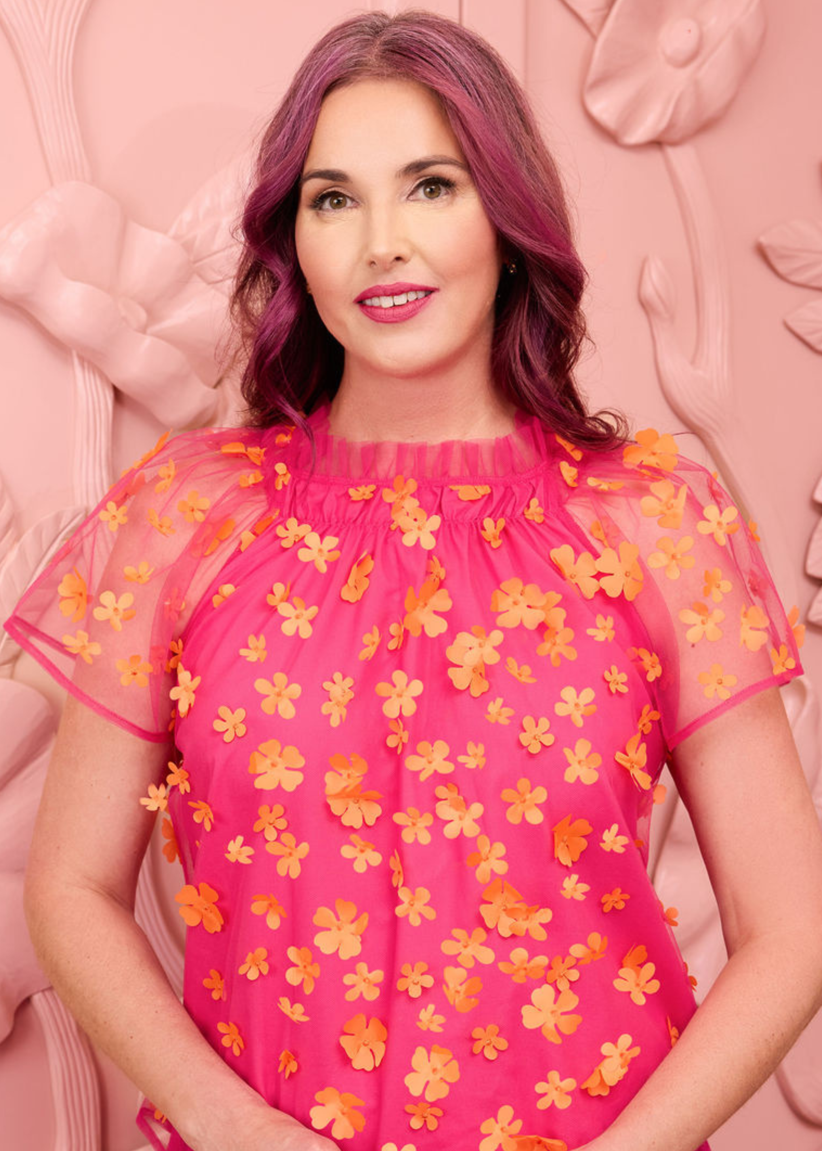 Quinn Dress Magenta Flower Tulle