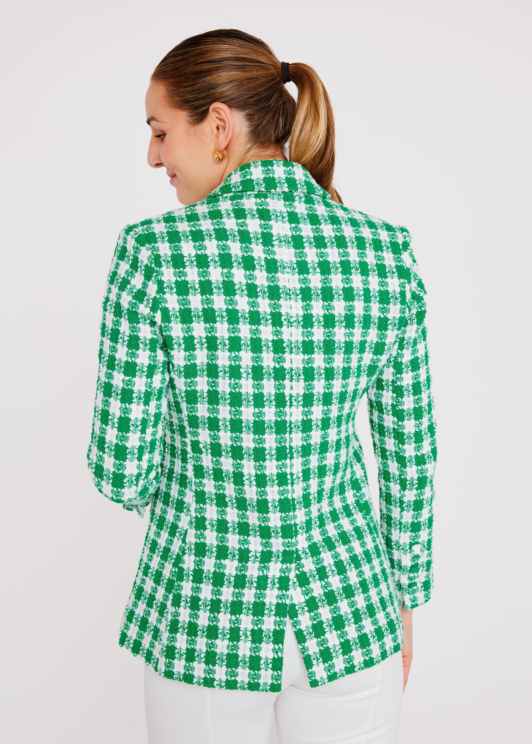 Calvin Blazer Augusta Green Check Tweed