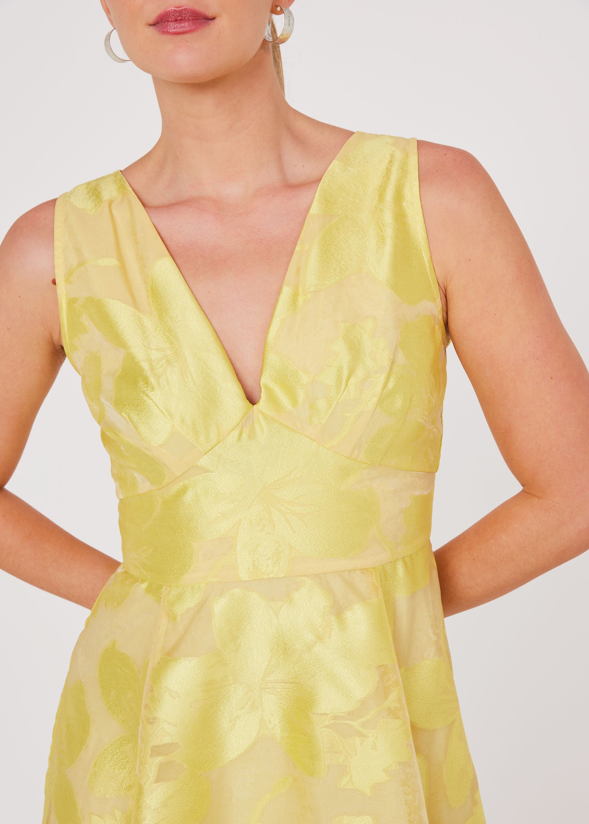 Martha Gown Yellow Azalea Organza