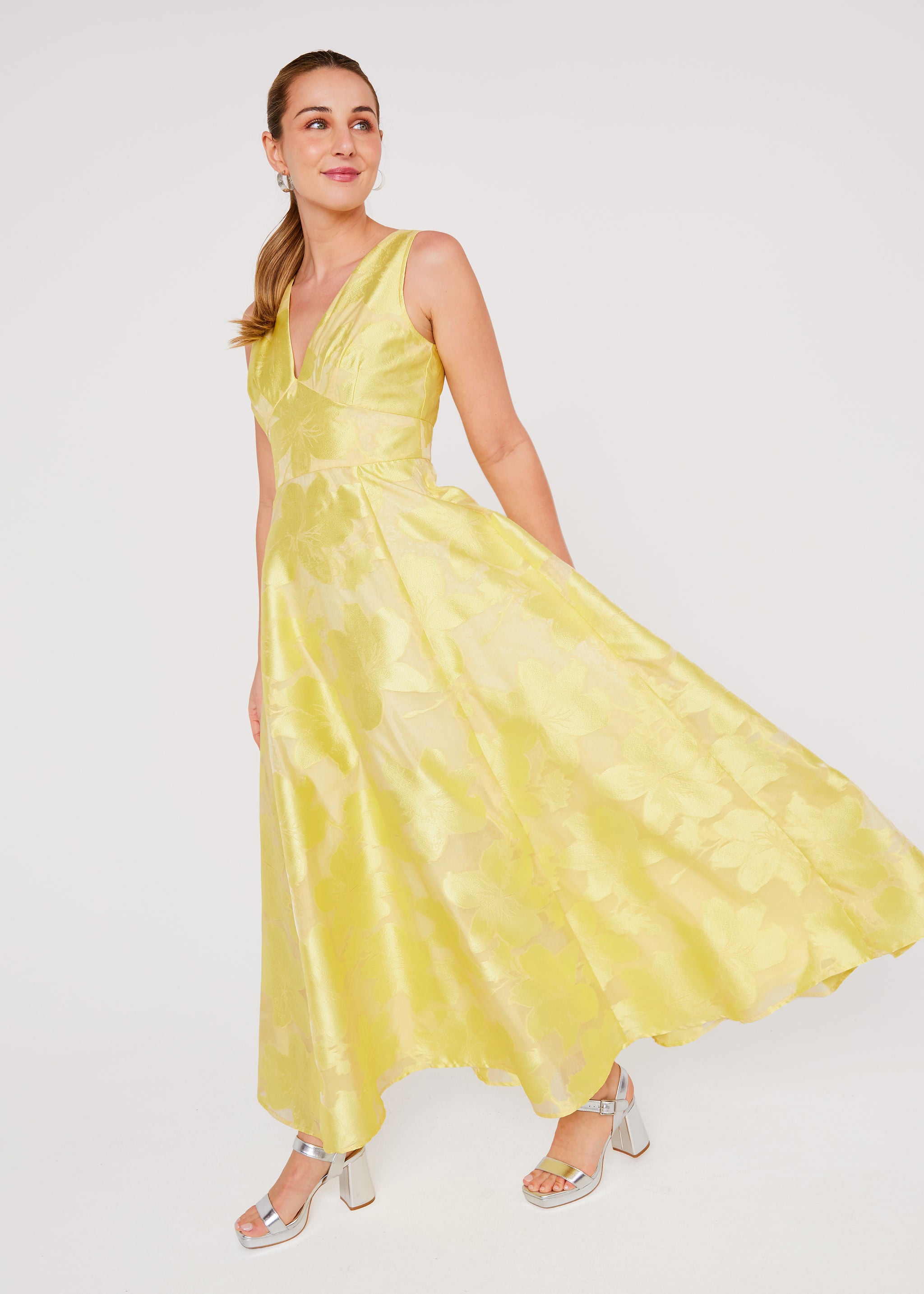 Martha Gown Yellow Azalea Organza