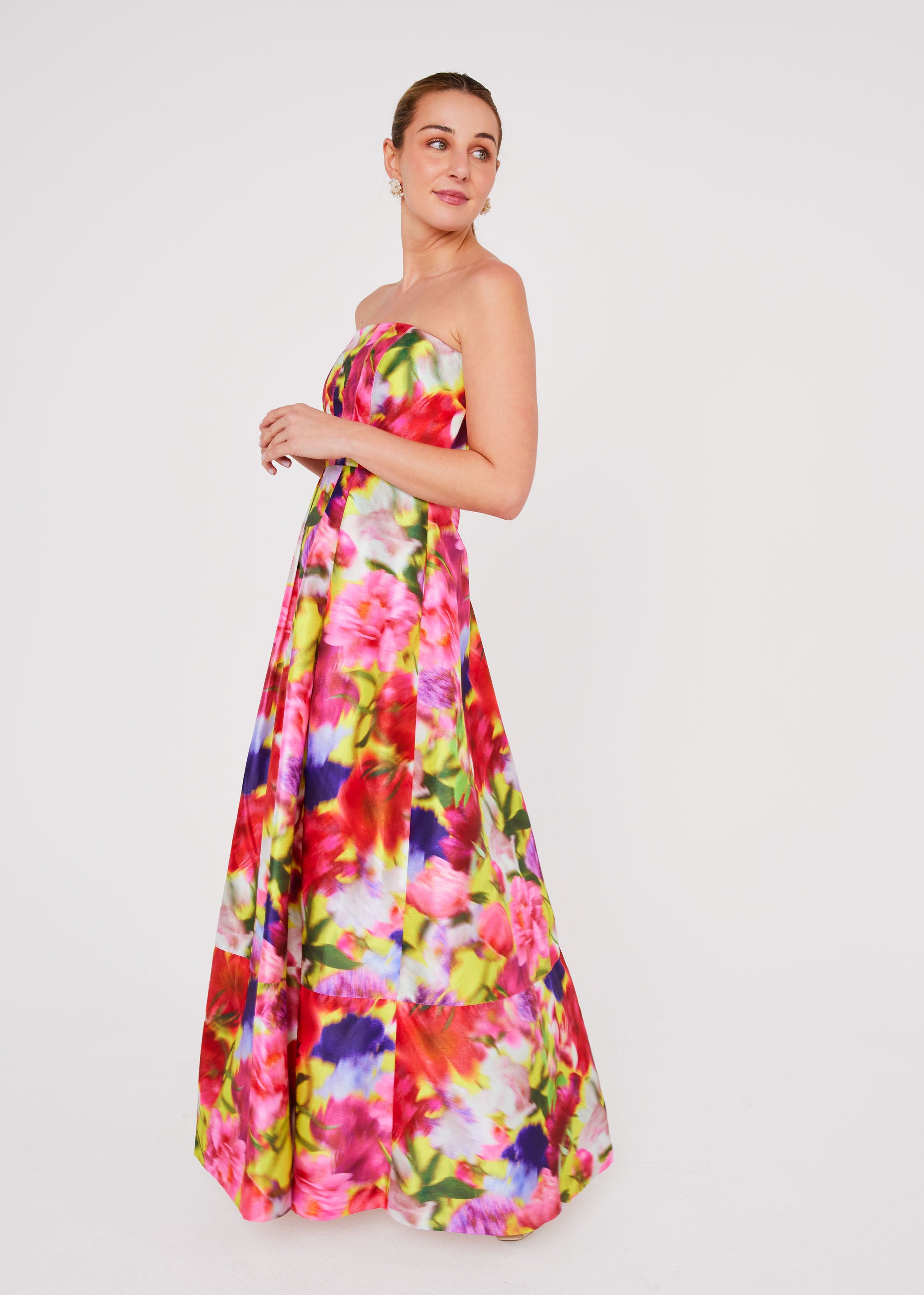 Catherine Gown Art Bloom Dupioni