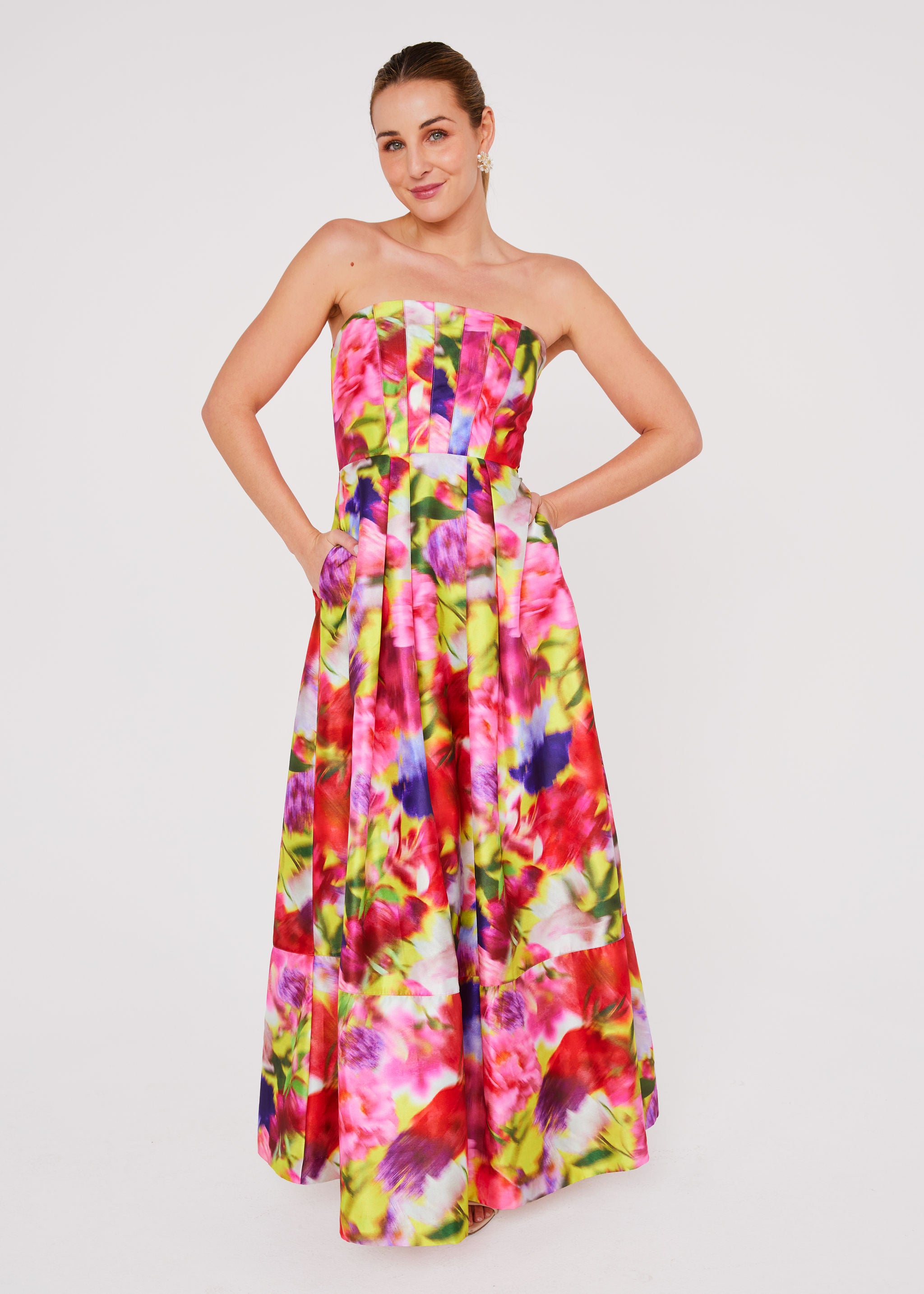 Catherine Gown Art Bloom Dupioni