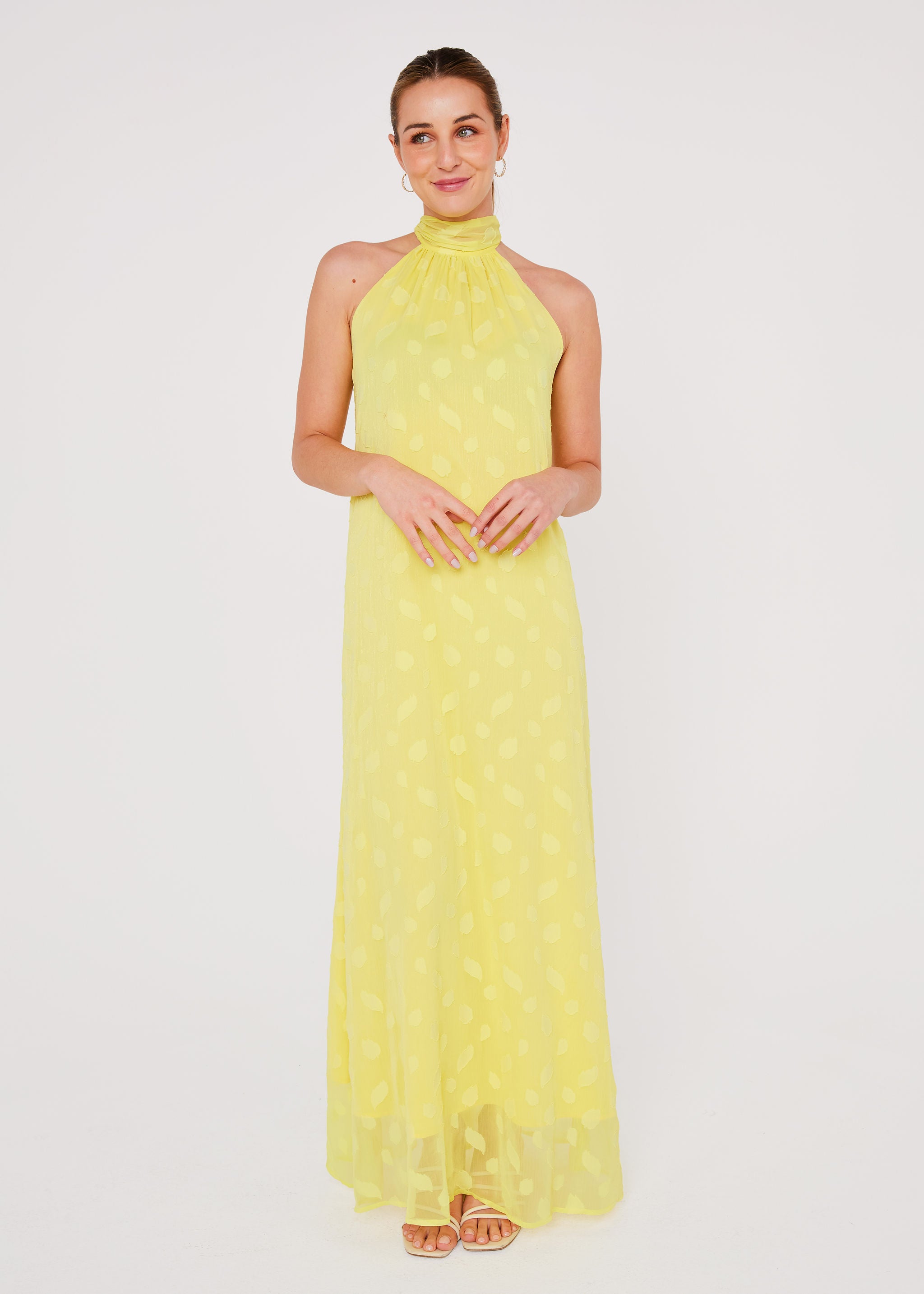Rory Gown Lemon Leaf Chiffon