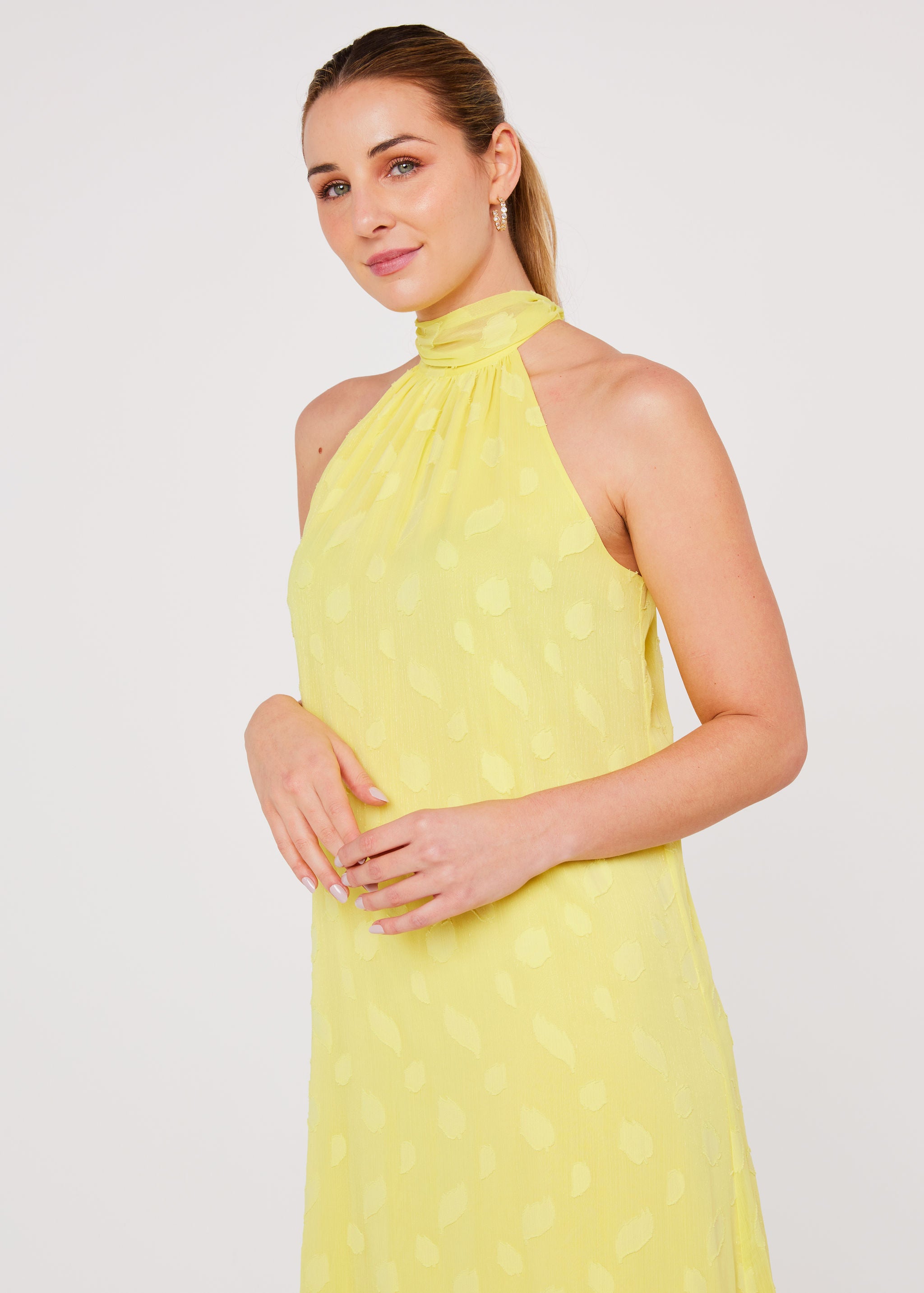 Rory Gown Lemon Leaf Chiffon
