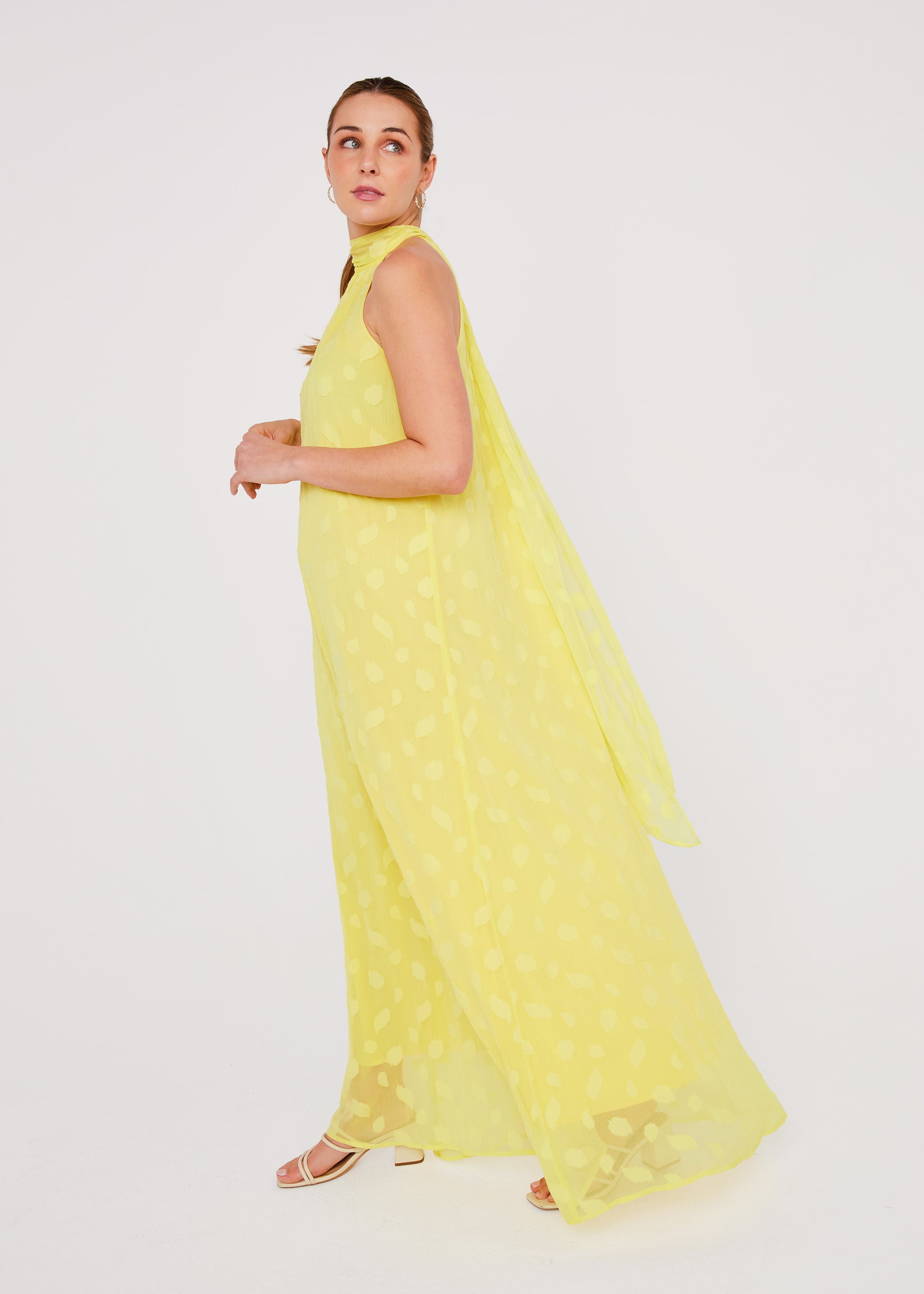 Rory Gown Lemon Leaf Chiffon