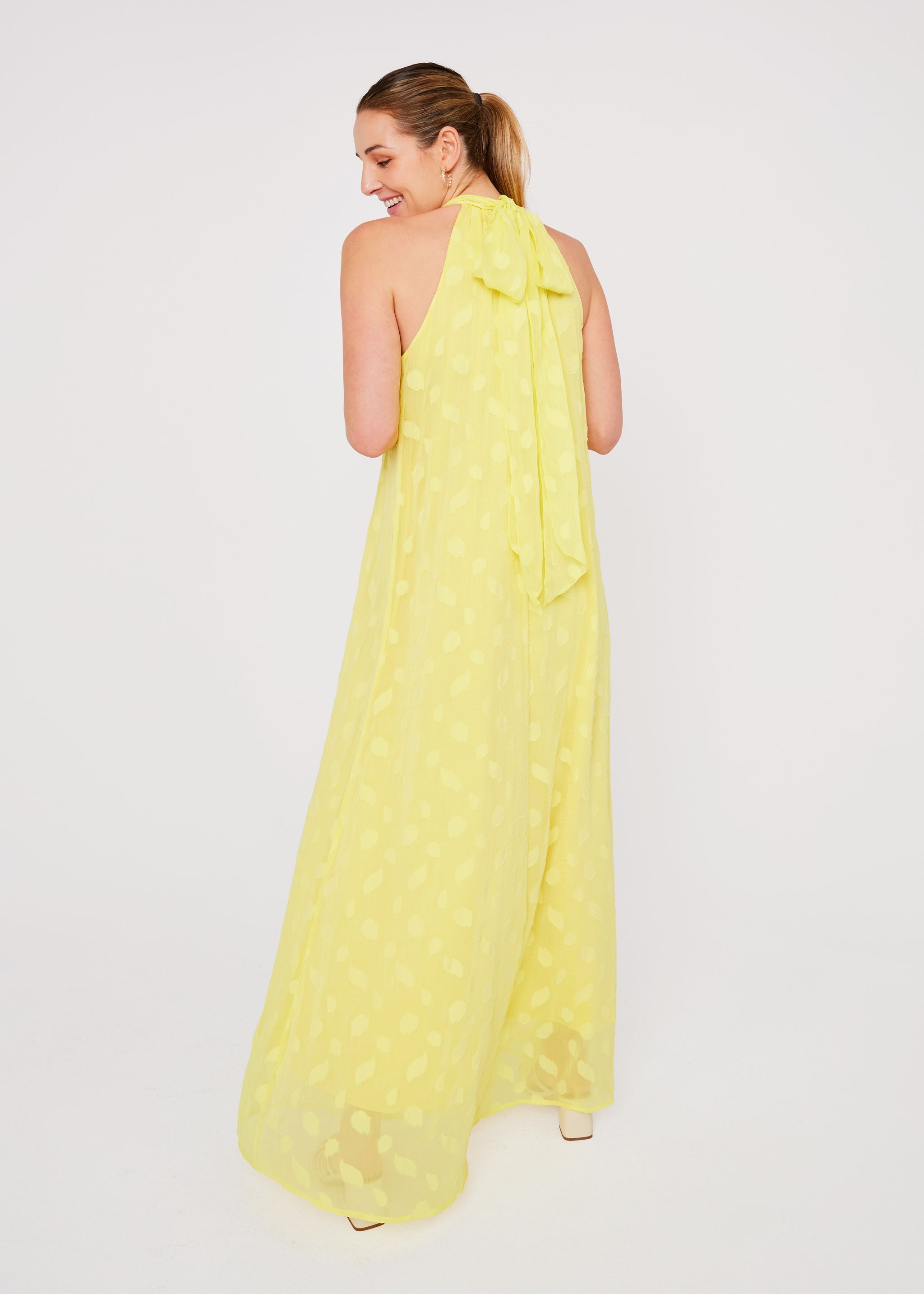 Rory Gown Lemon Leaf Chiffon