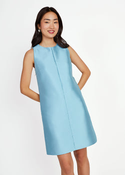 Hannah Mini Dress Sky Blue Mikado