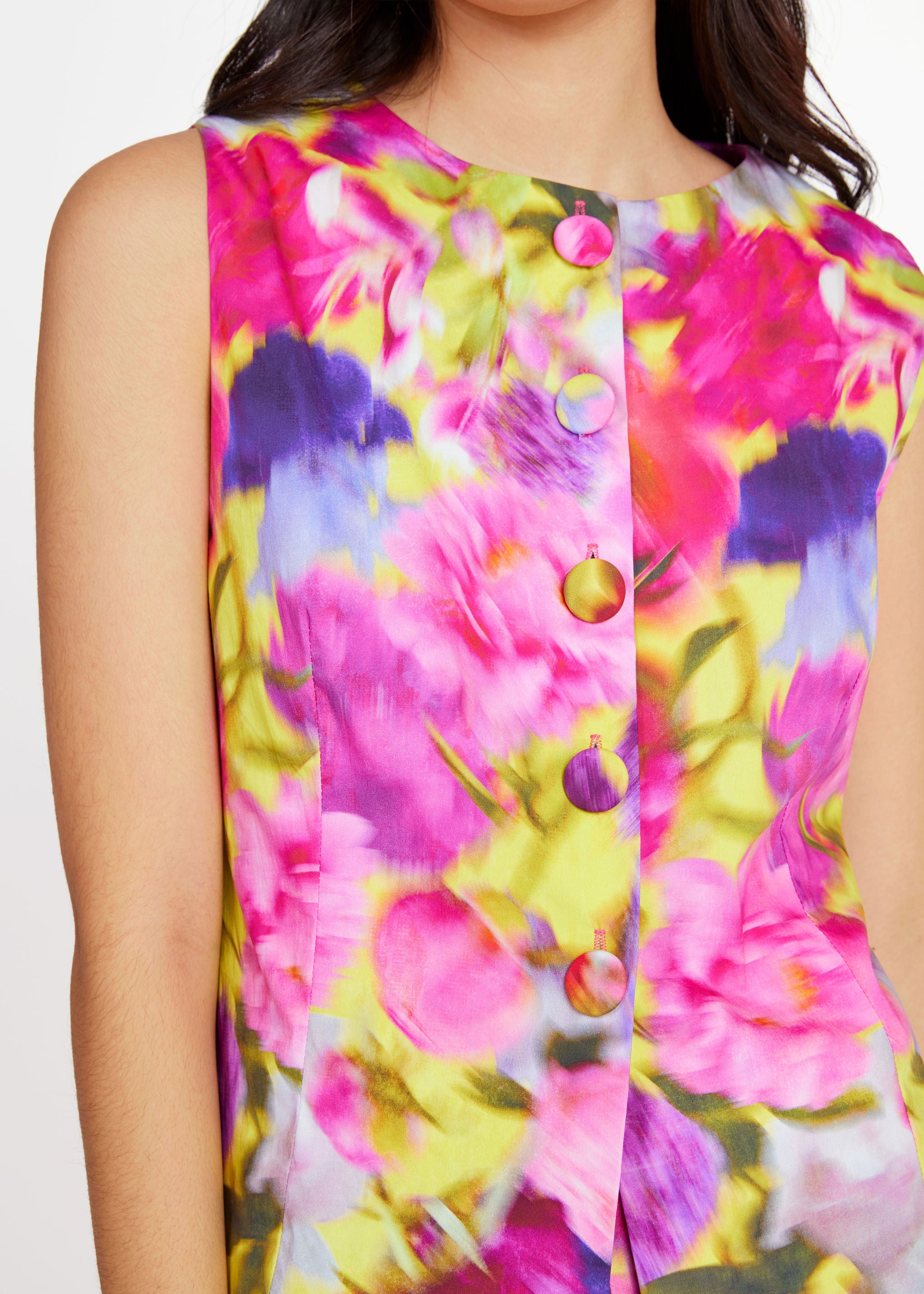 Callie Top Art Bloom Poplin