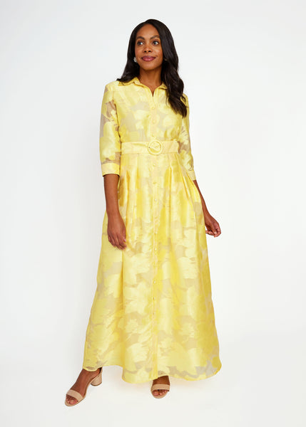 girlish St.cecilia フォームブラウス heve cygne Cecilia Gown Yellow Azalea Organza