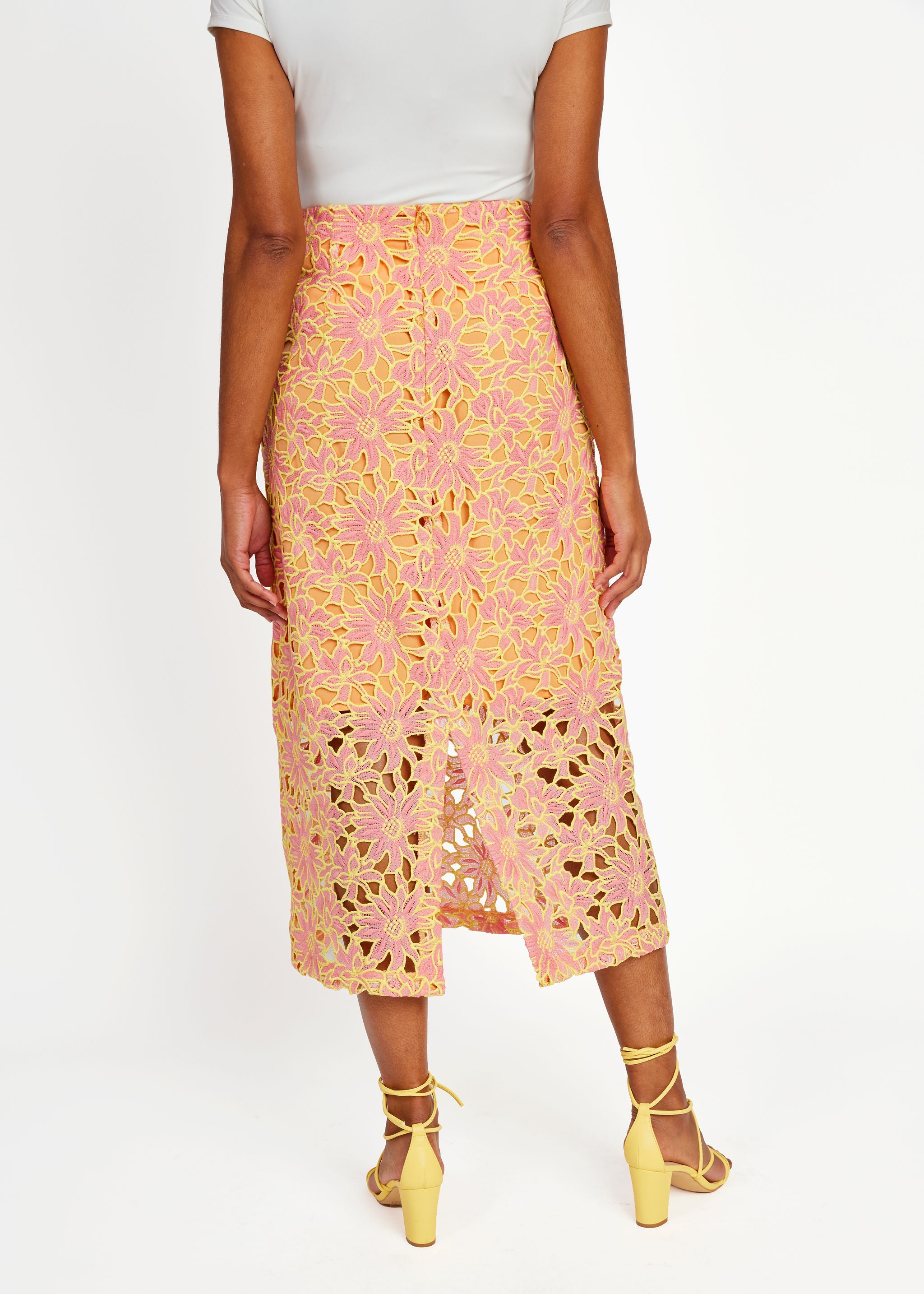 Lily Skirt Orange Sunflower Lace