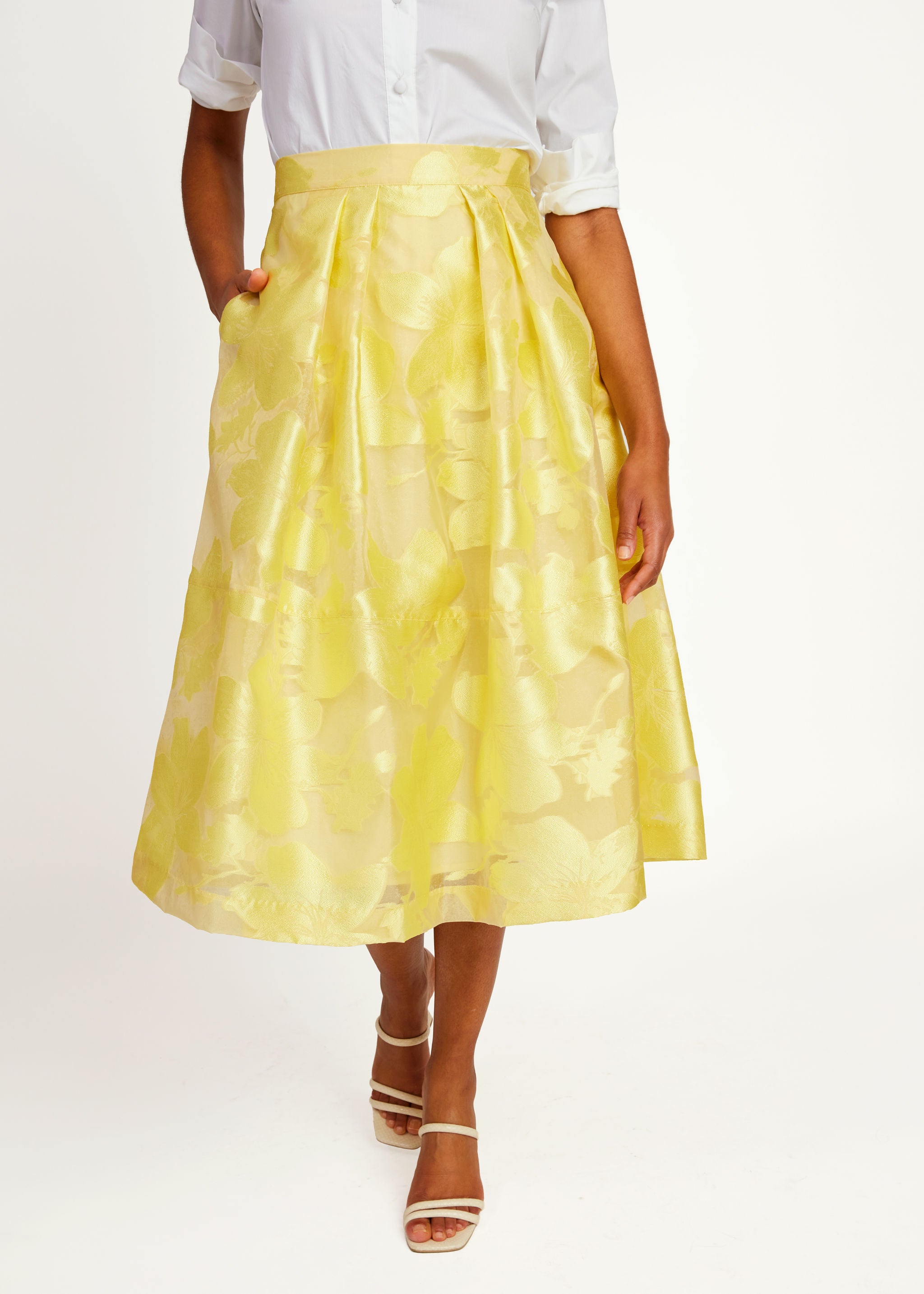 Catherine Skirt Yellow Azalea Organza