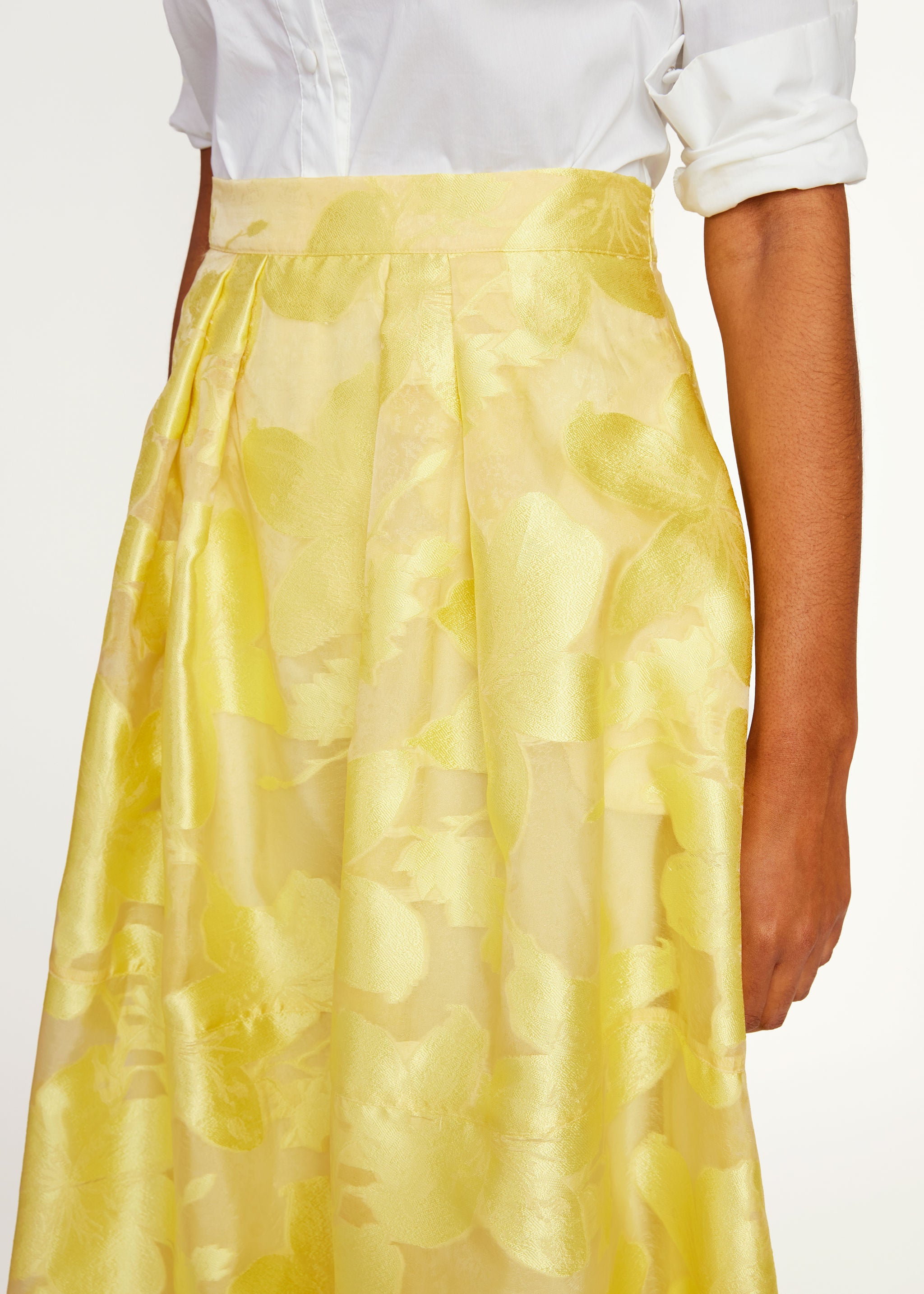 Catherine Skirt Yellow Azalea Organza