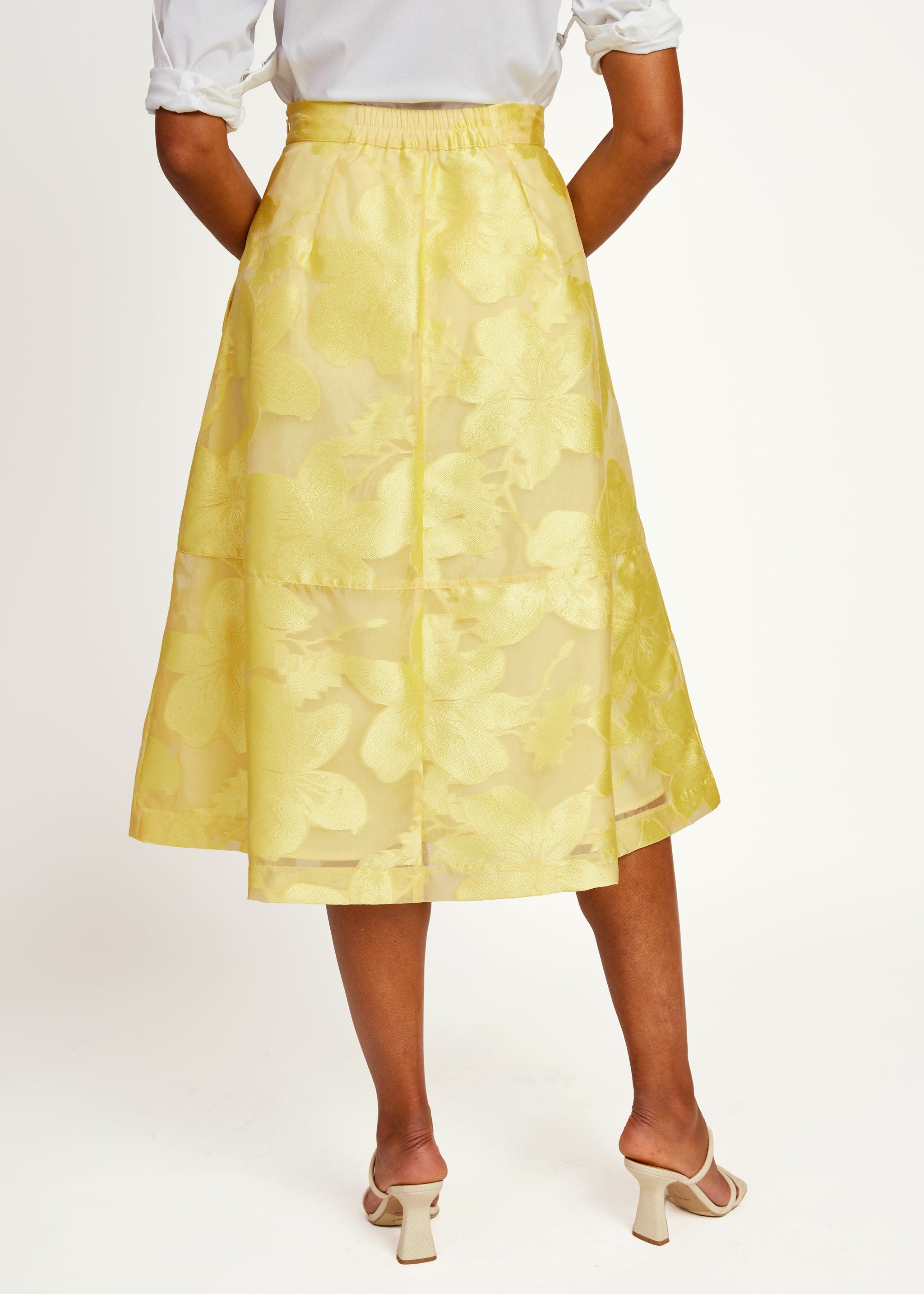 Catherine Skirt Yellow Azalea Organza