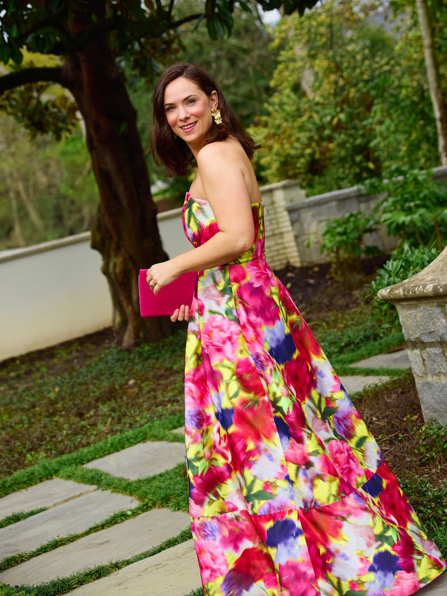 Catherine Gown Art Bloom Dupioni