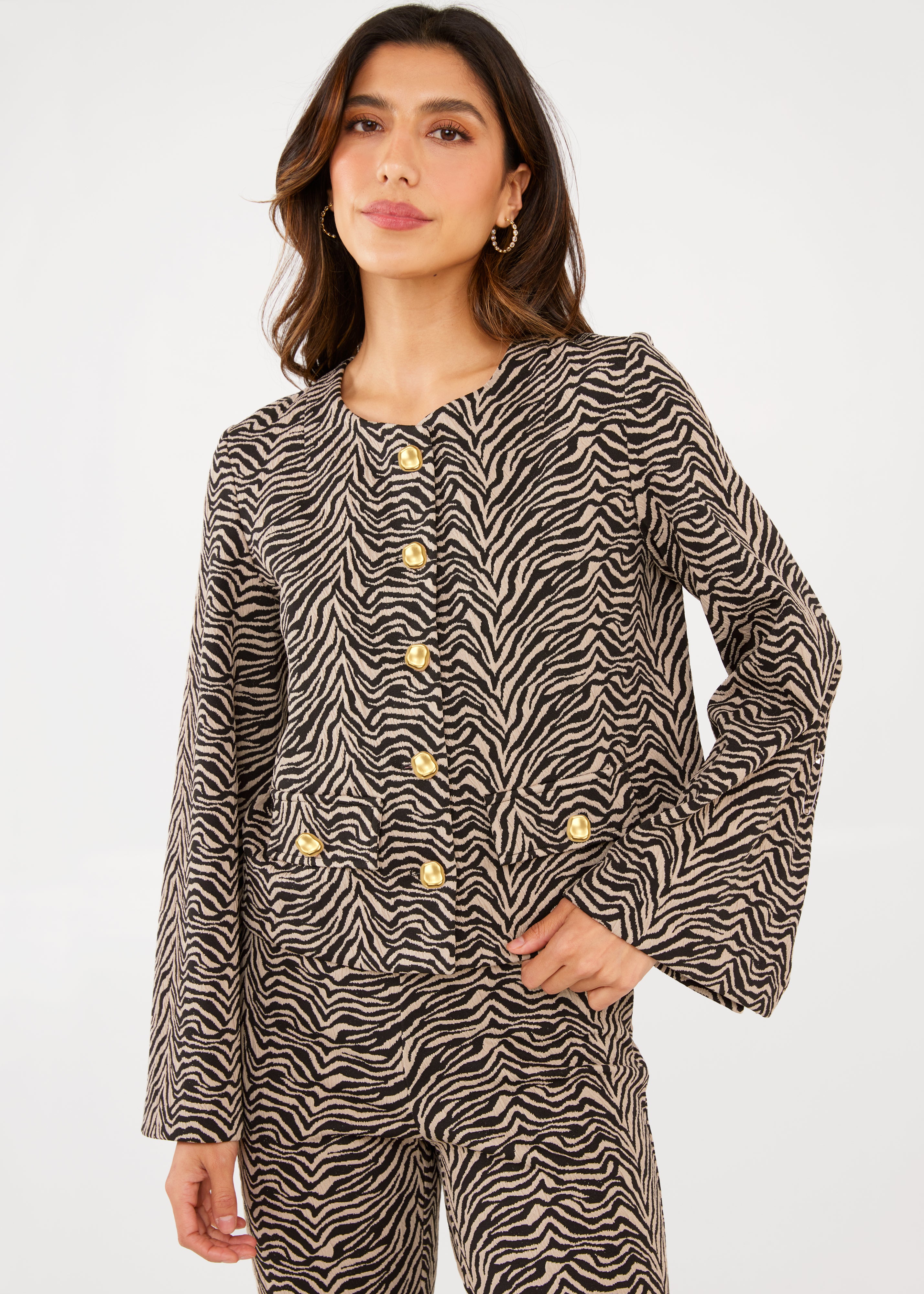 Kennedy Jacket Zebra Jacquard