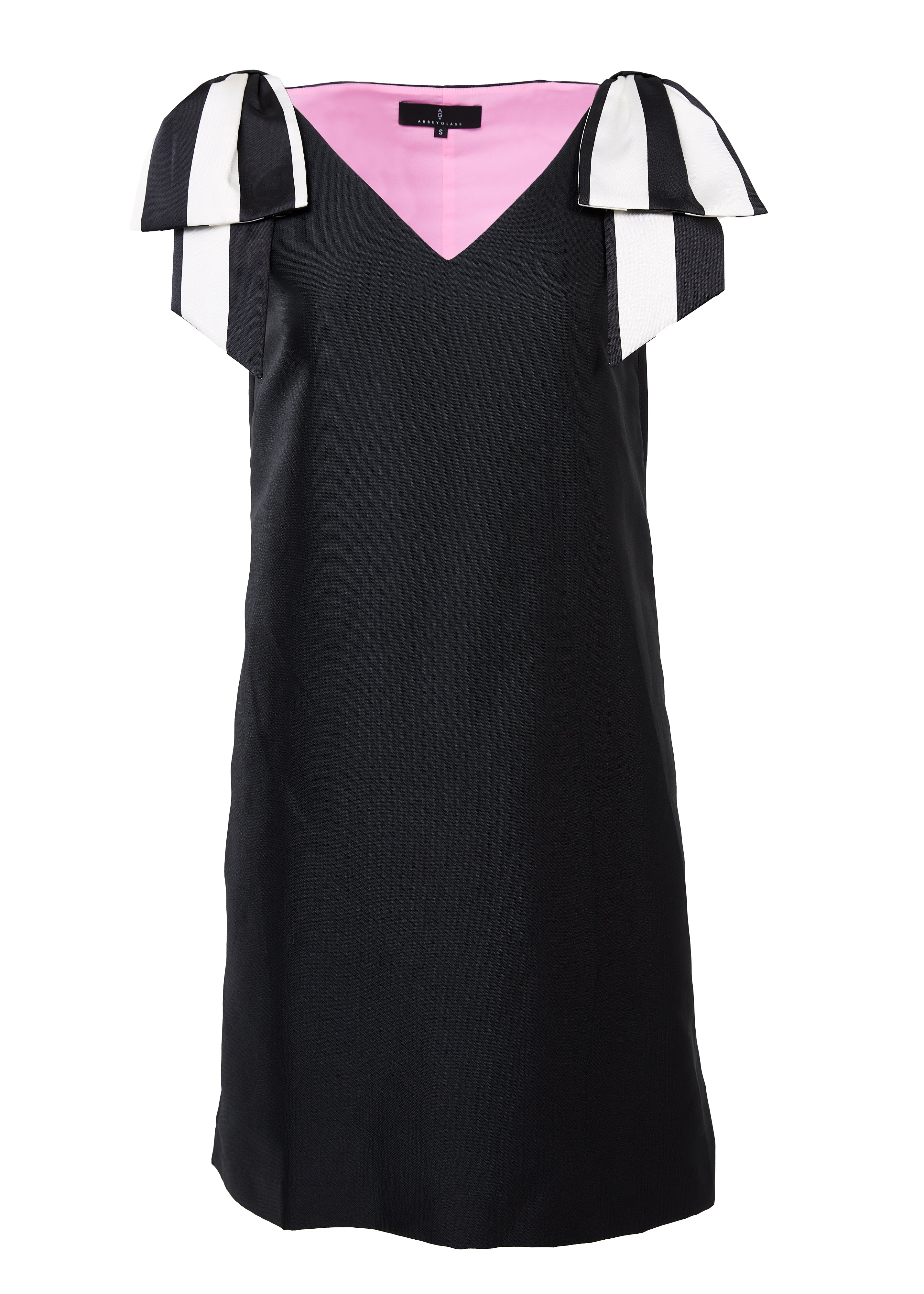Meredith Dress Black and White Mikado