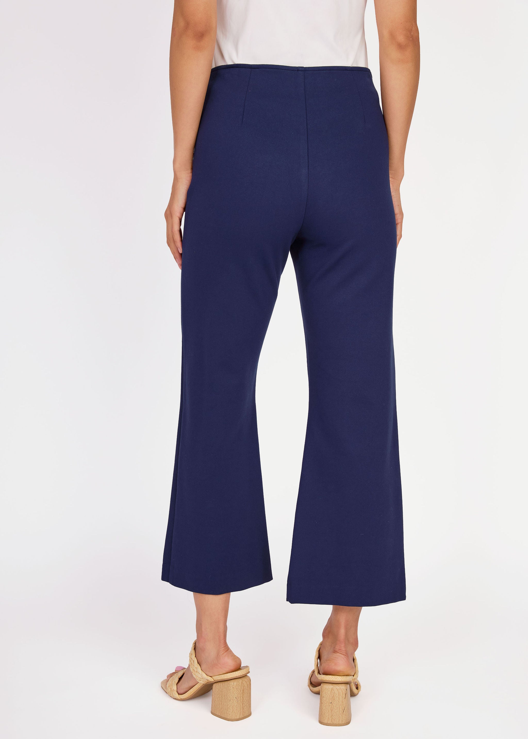 Glamb - Carson Cropped Pants ブルー Blair Cropped Pant Navy Ponte
