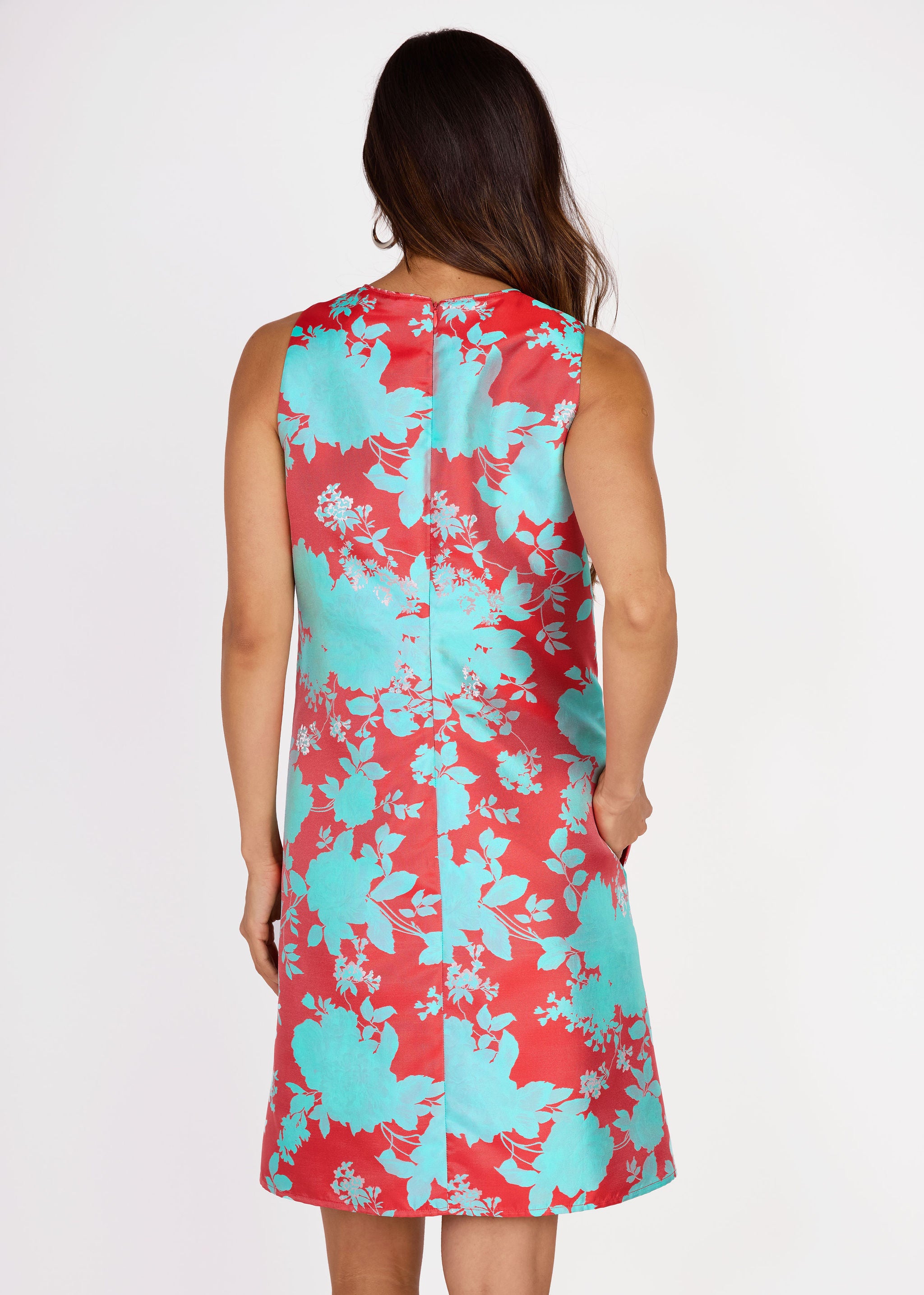 Hannah Mini Dress Red Briar Bloom Jacquard
