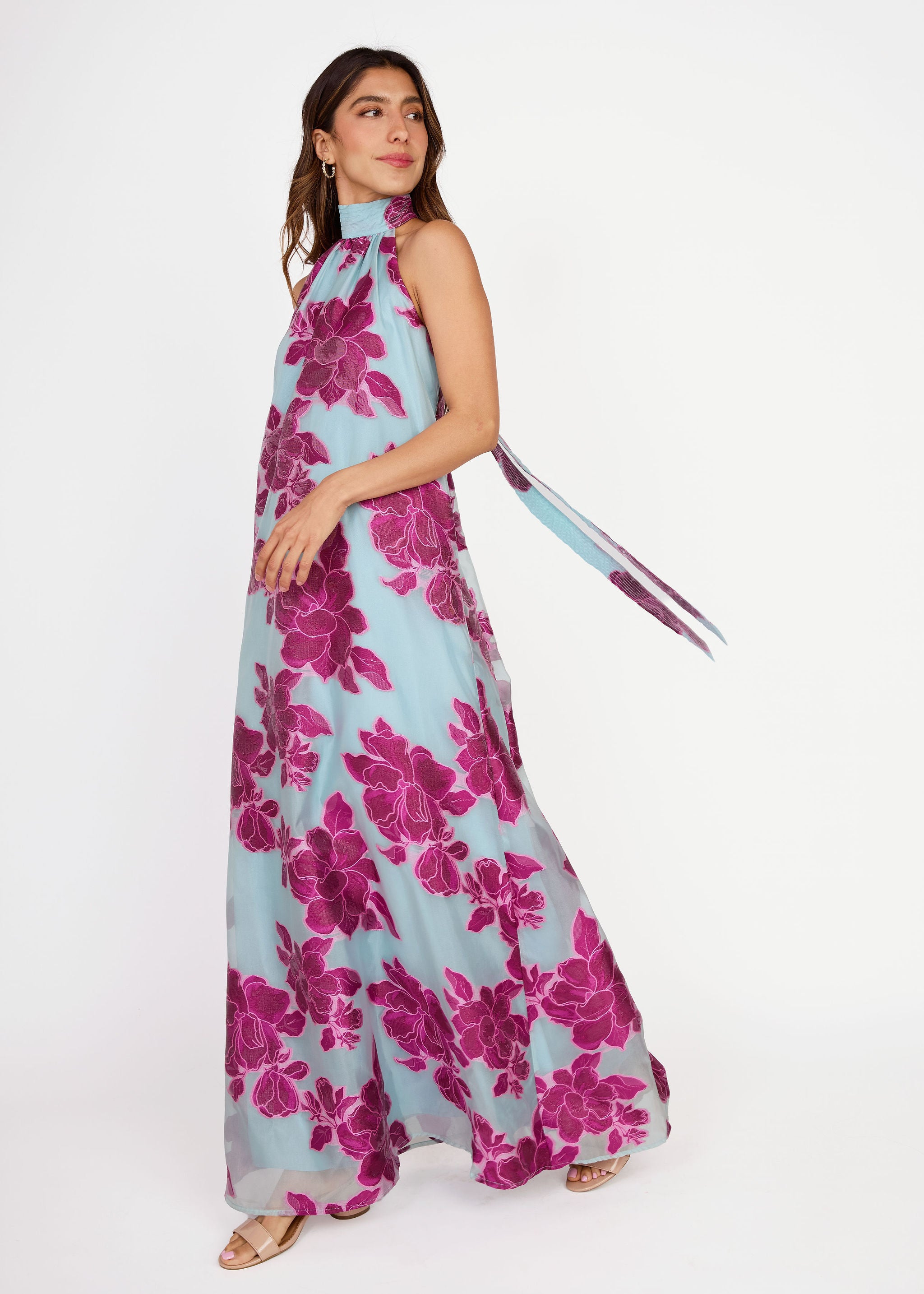 Rory Gown Berry Peony Organza