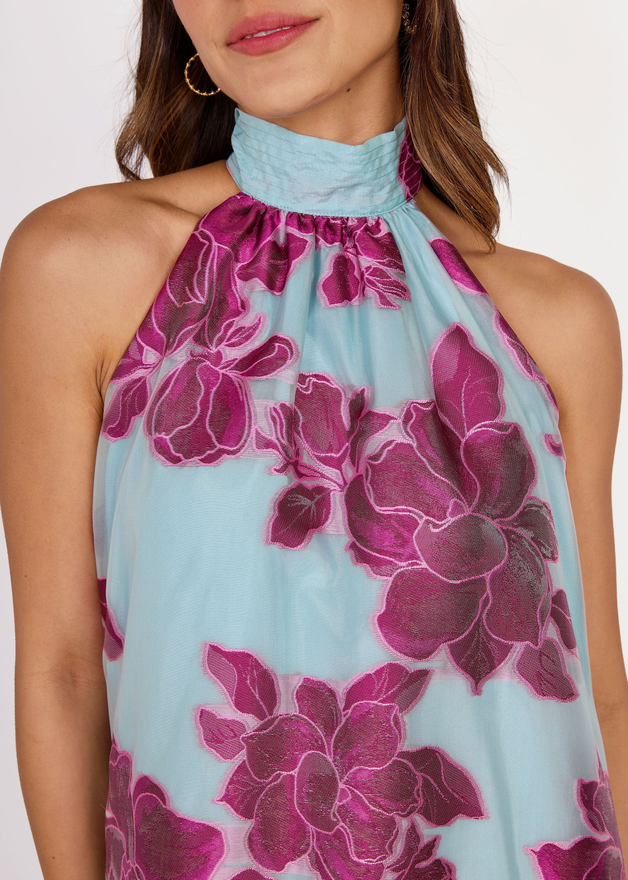 Rory Gown Berry Peony Organza