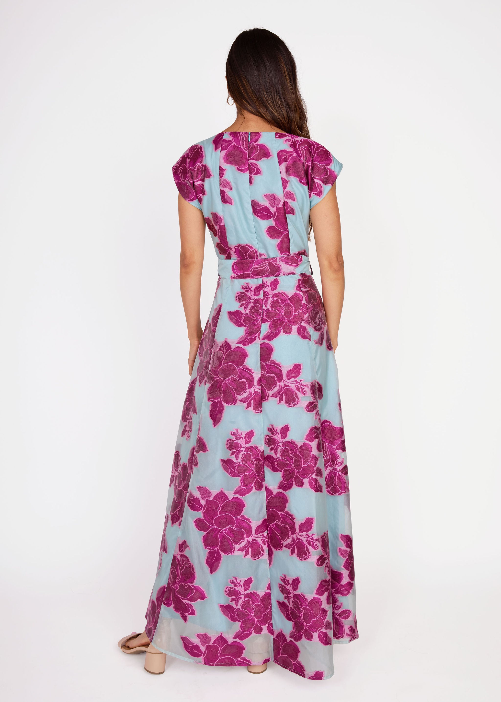 Olivia Gown Berry Peony Organza