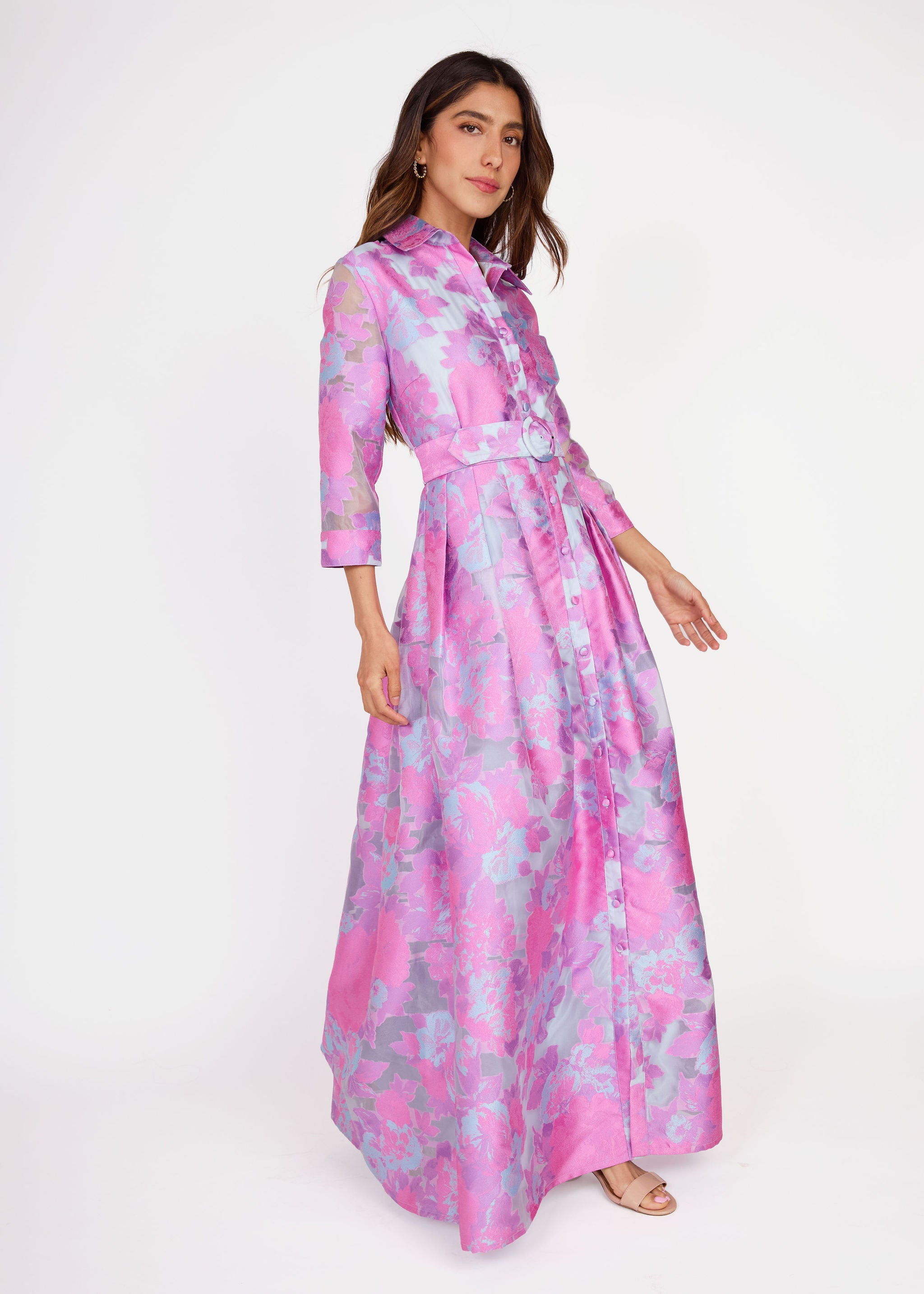 Cecilia Gown Pink Sky Gardenia Organza