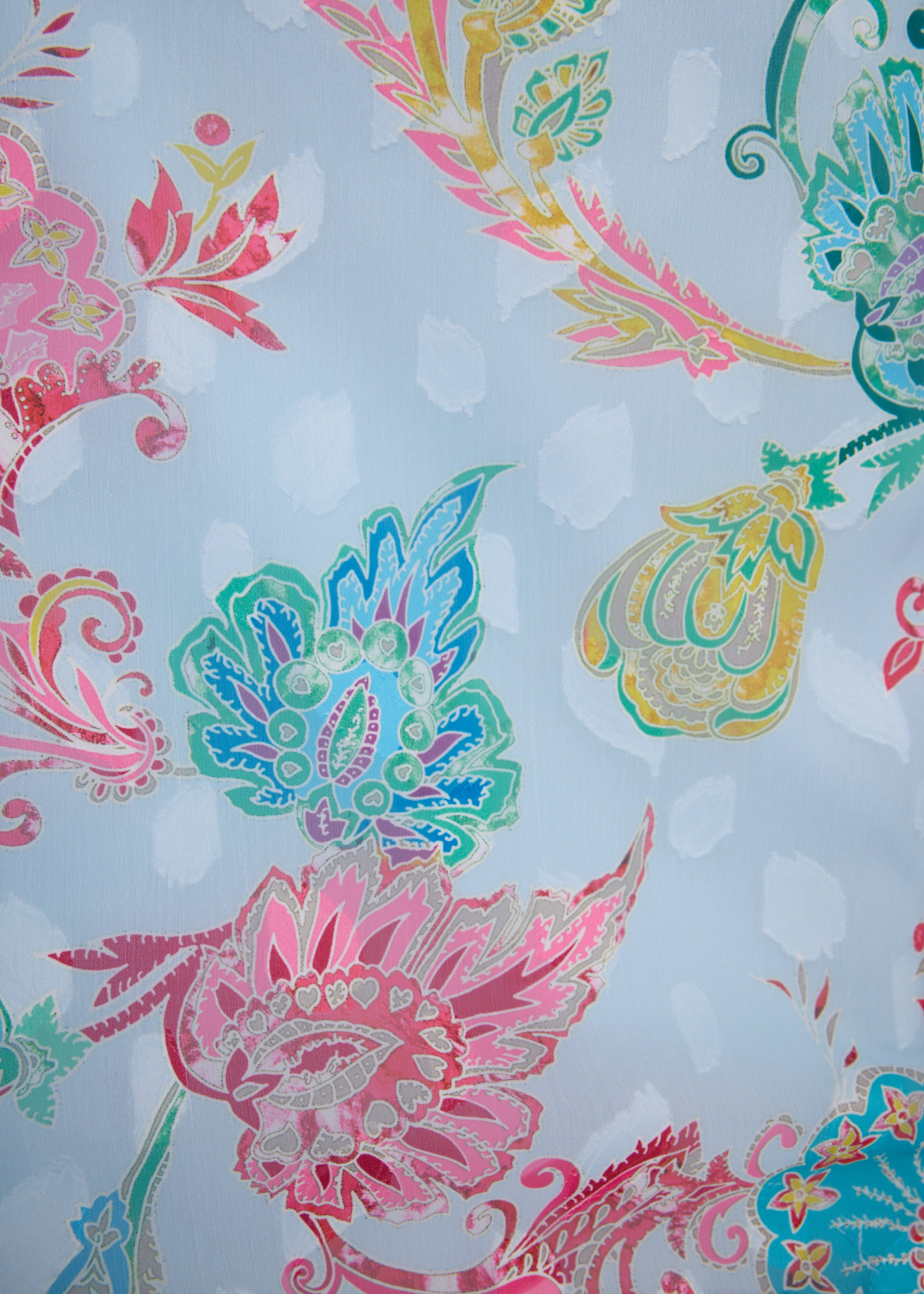Goldie Pant Sky Blue Paisley Chiffon