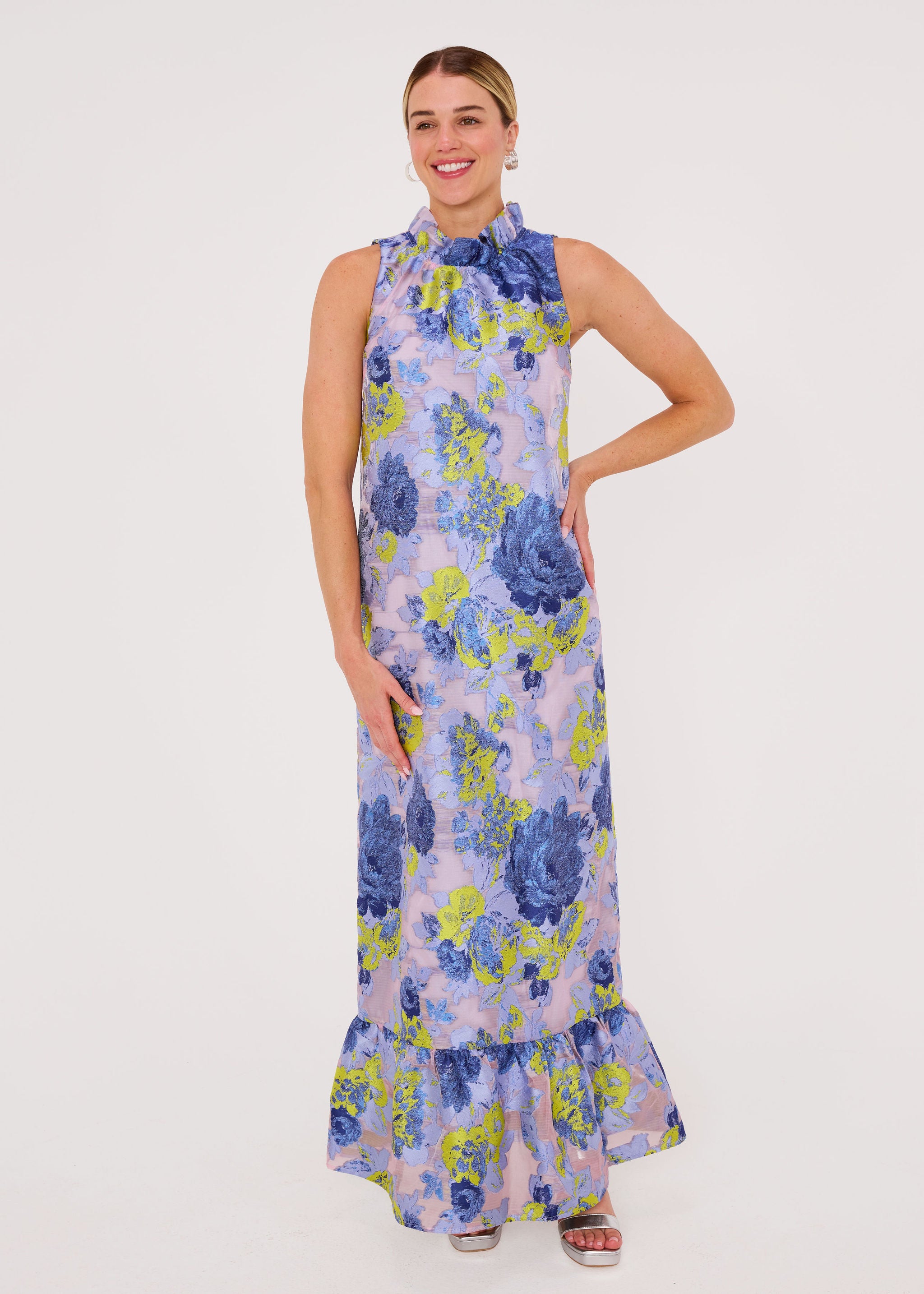 Camille Gown Indigo Gardenia Organza
