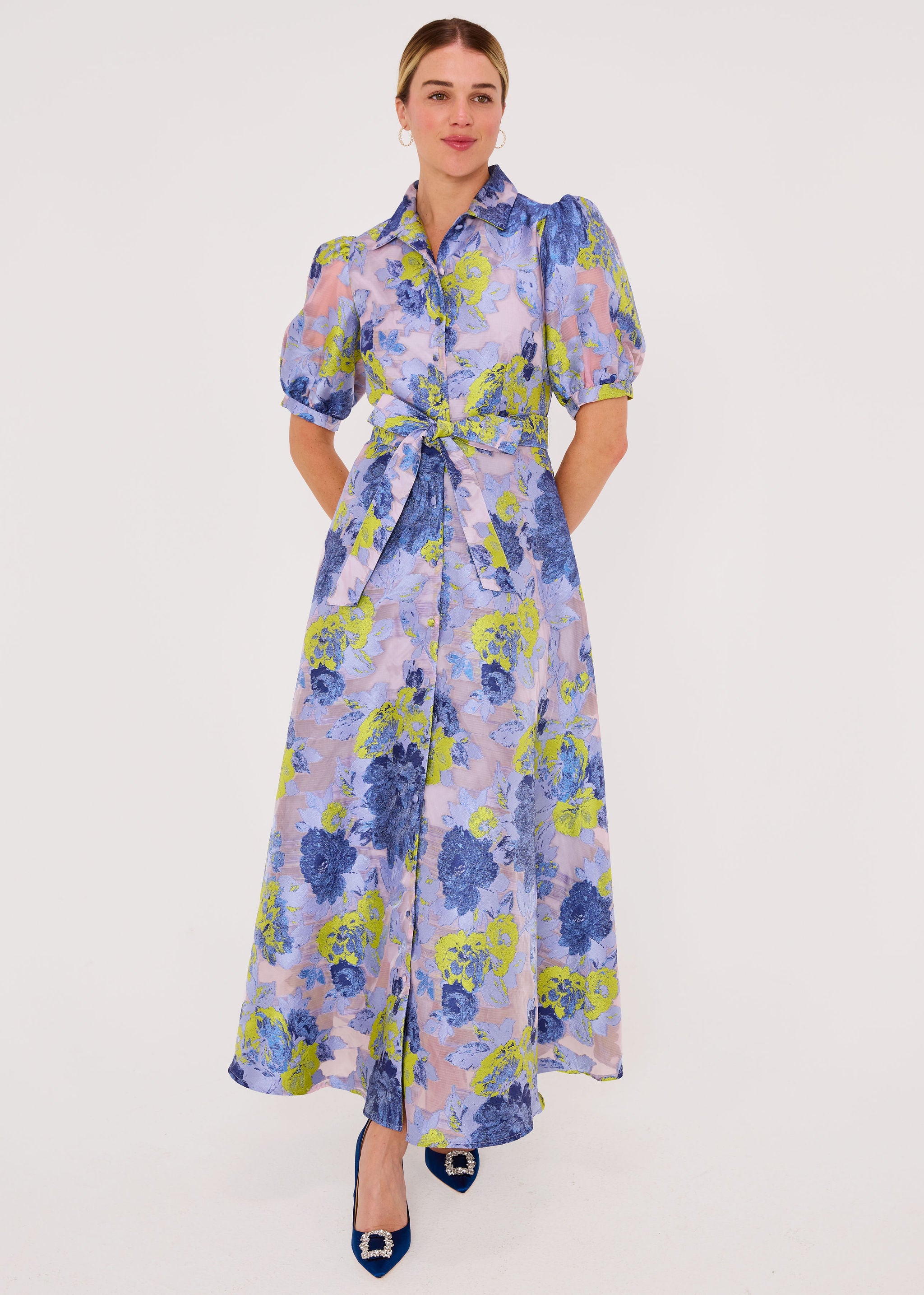 Charlotte Gown Indigo Gardenia Organza