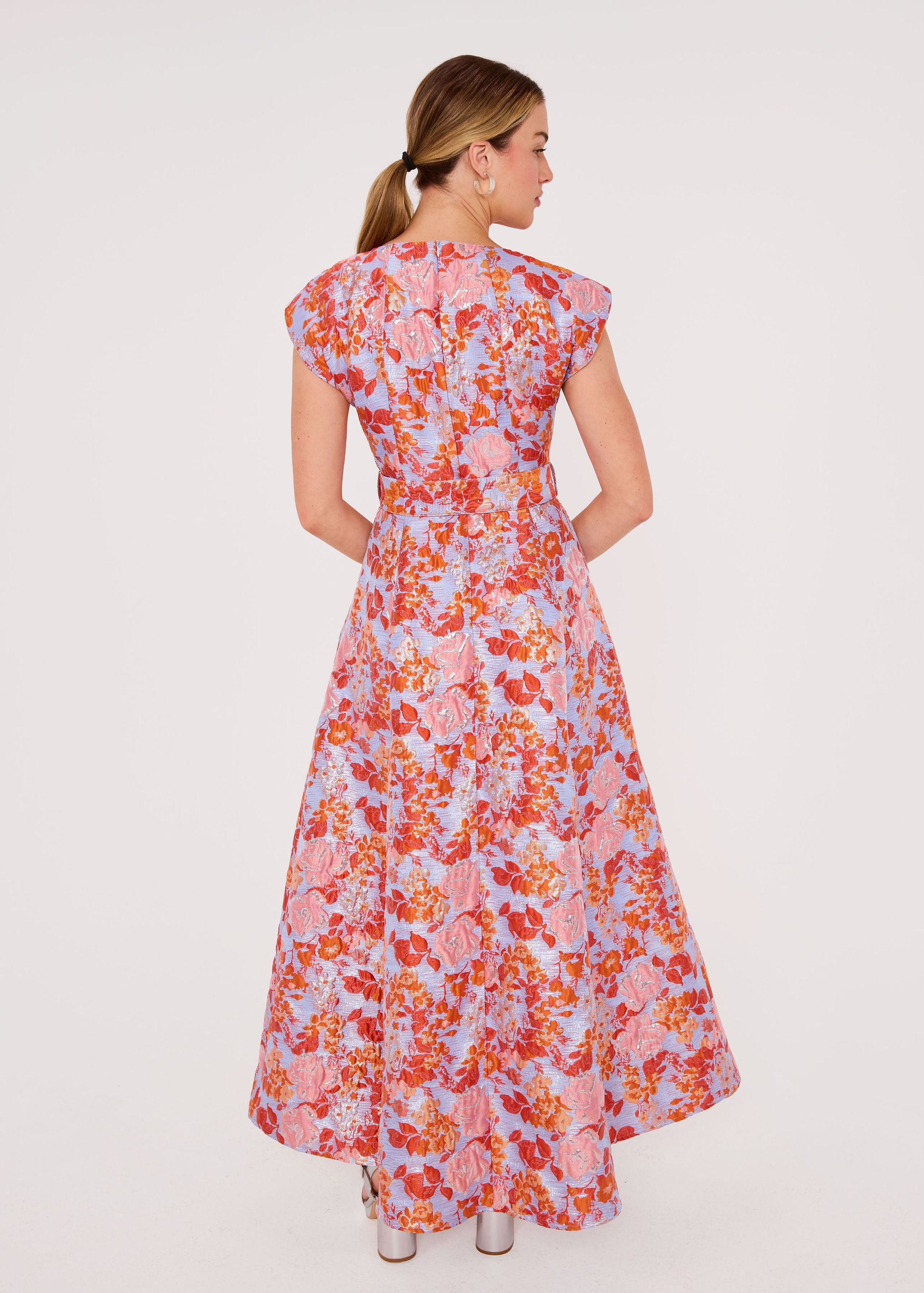 Olivia Gown Coral Garden Jacquard