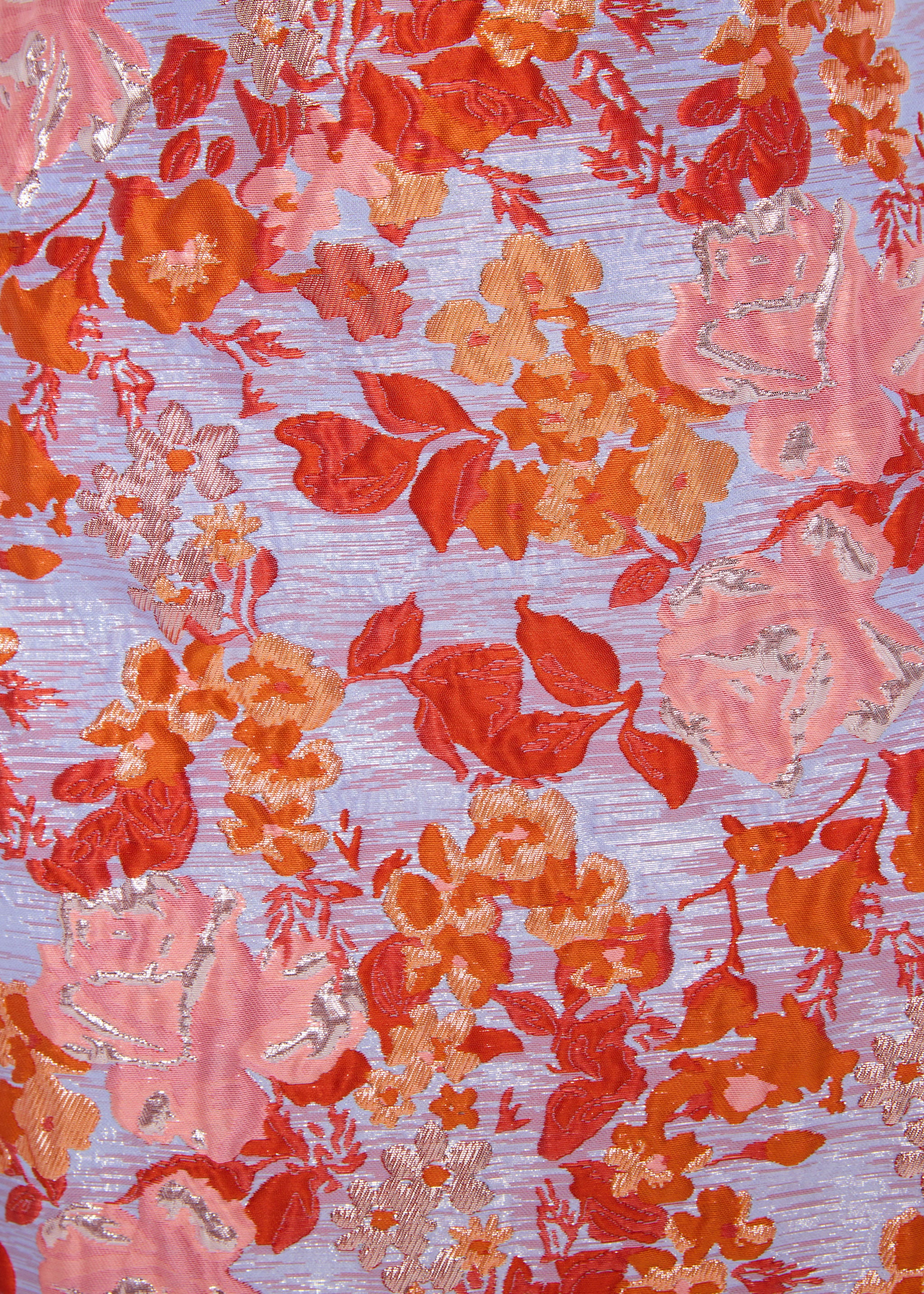 Clara Dress Coral Garden Jacquard
