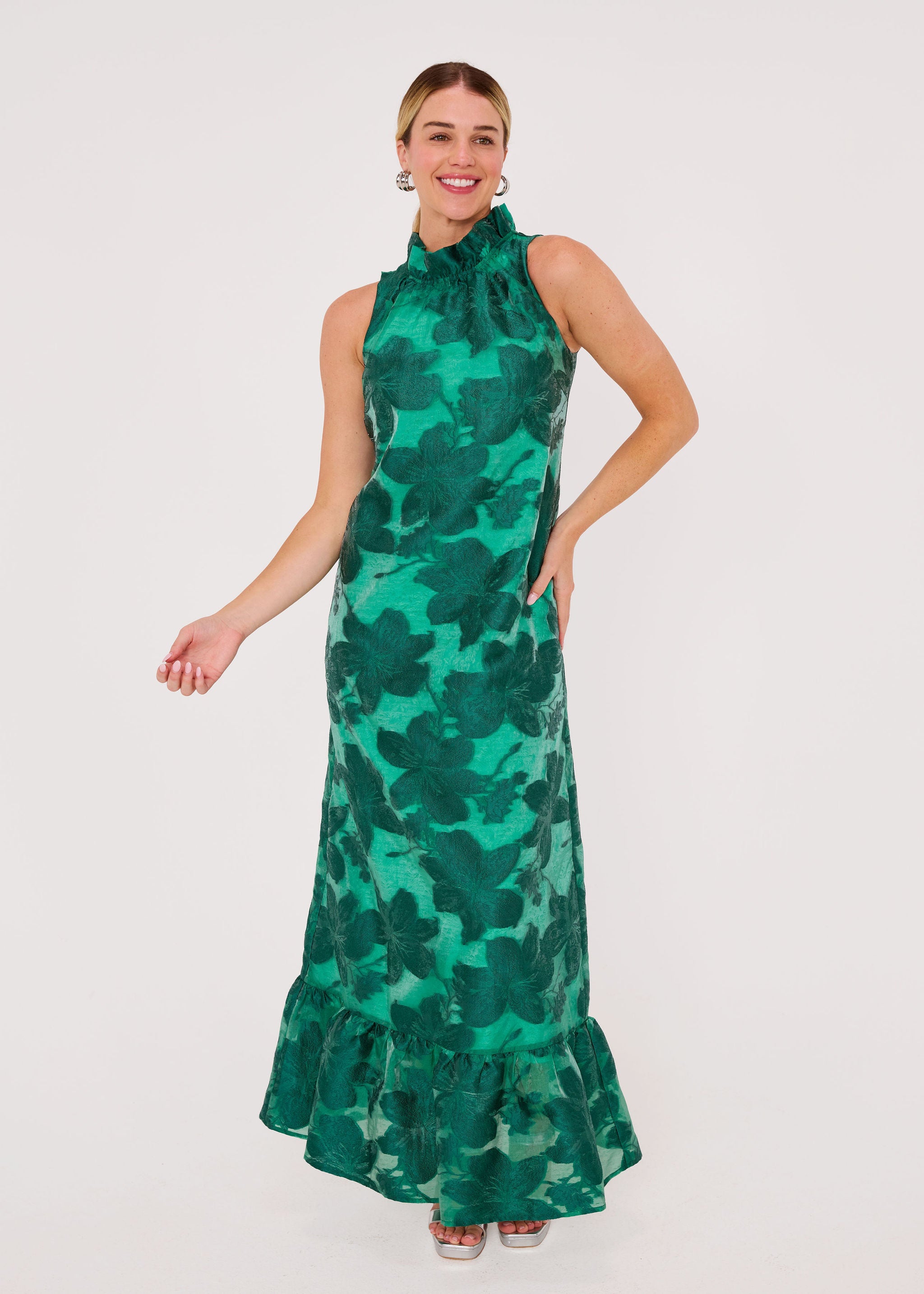 Camille Gown Emerald Azalea Organza