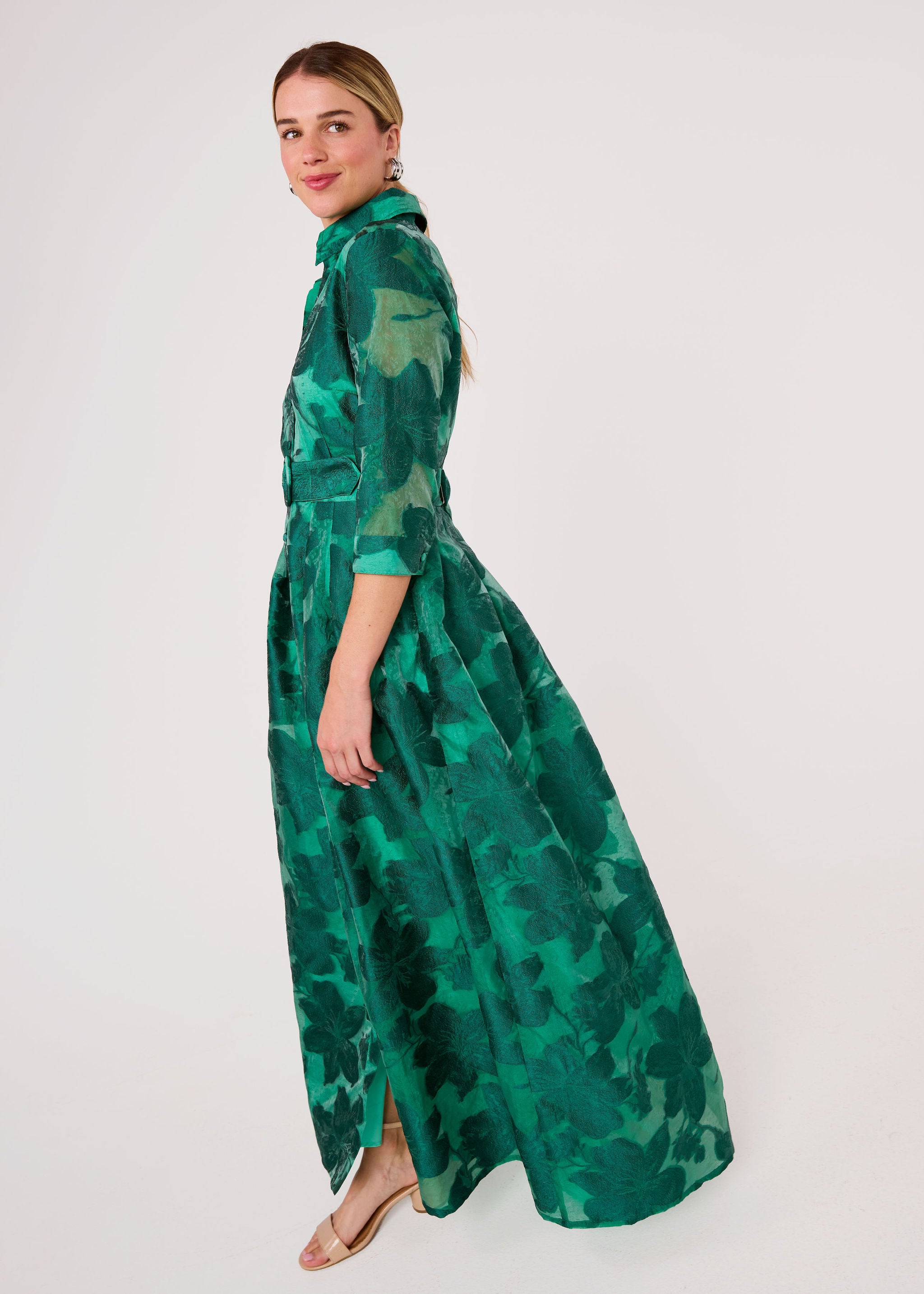 Cecilia Gown Emerald Azalea Organza