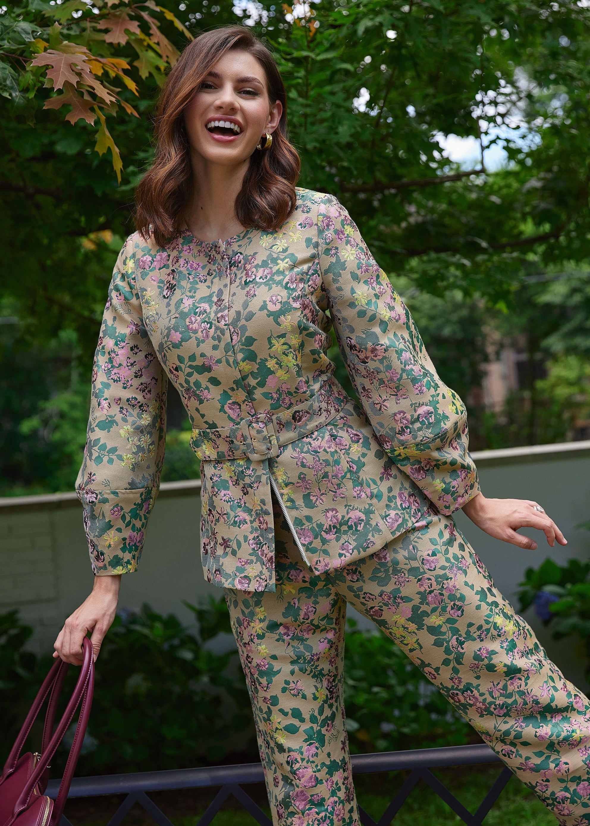 Vivian Jacket Rose Tapestry Jacquard