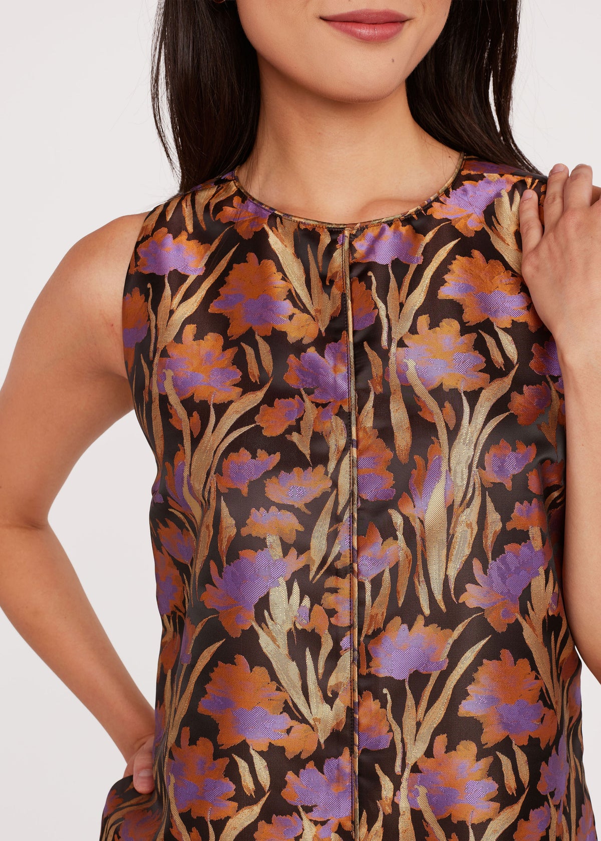 Hannah Mini Dress Safari Silhouette Jacquard