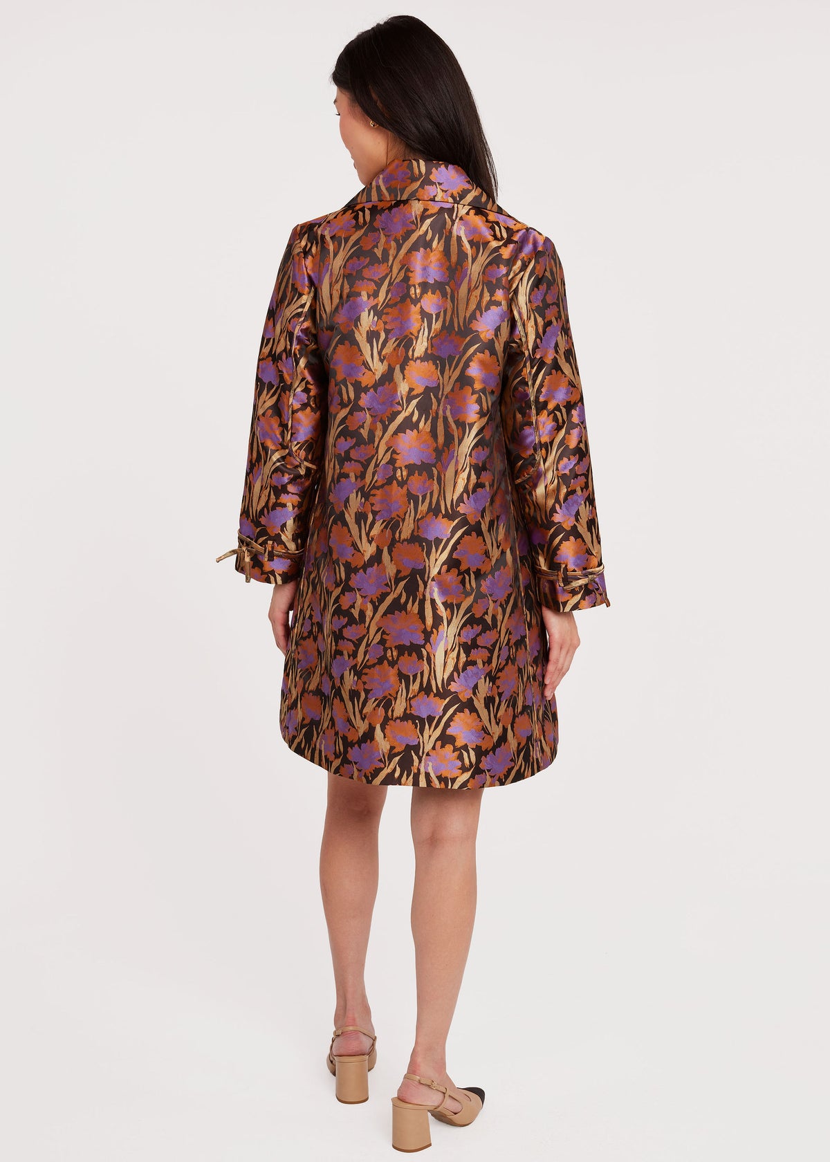 Marisol Coat Safari Silhouette Jacquard