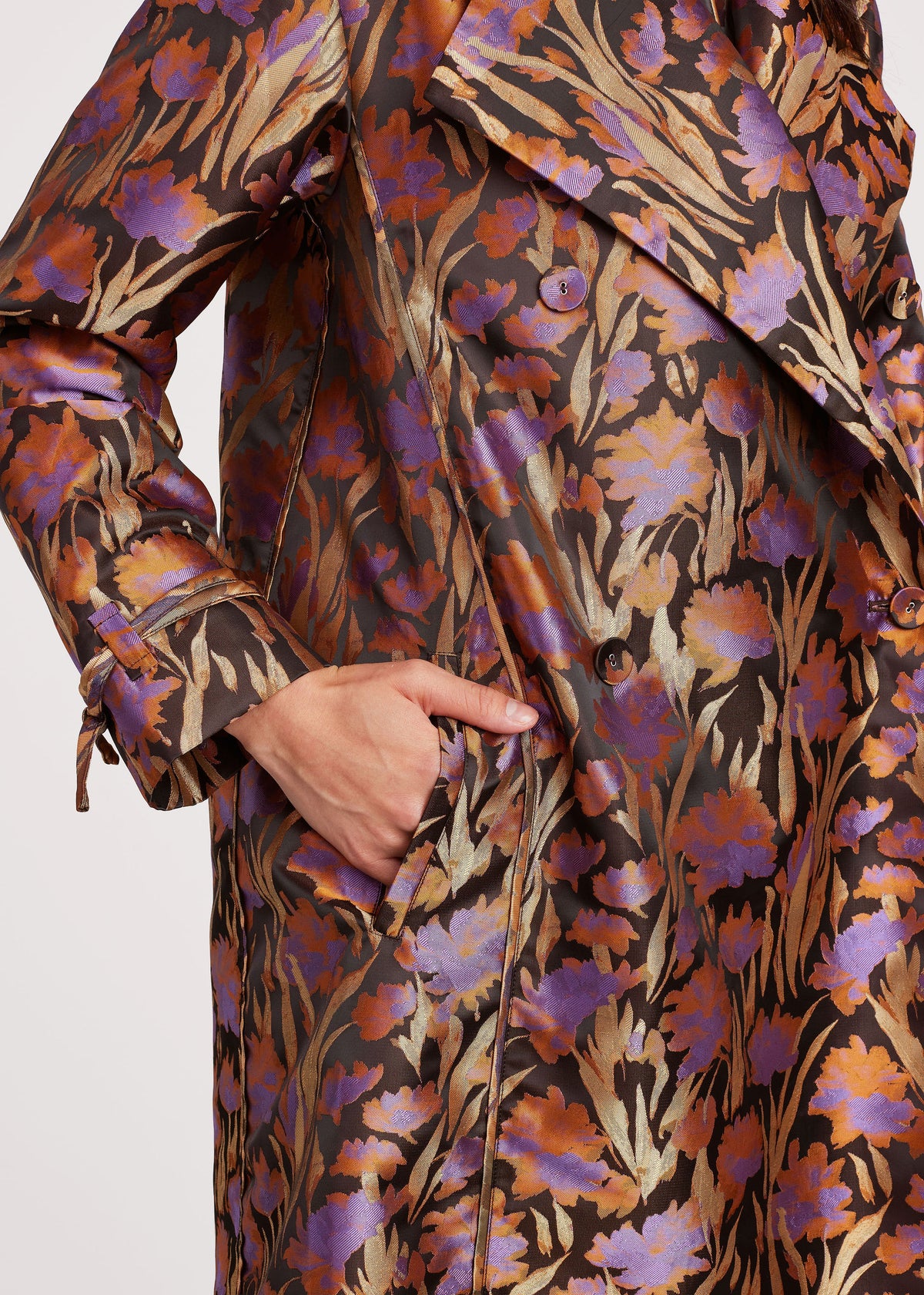 Marisol Coat Safari Silhouette Jacquard