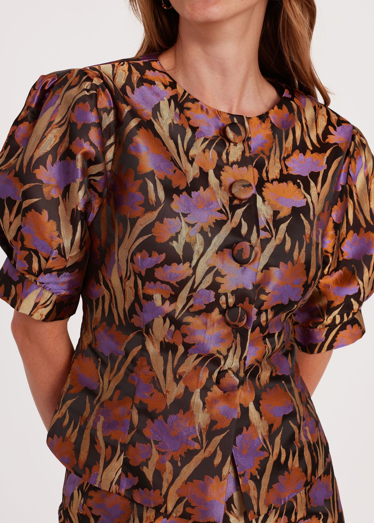 Cleo Top Safari Silhouette Jacquard