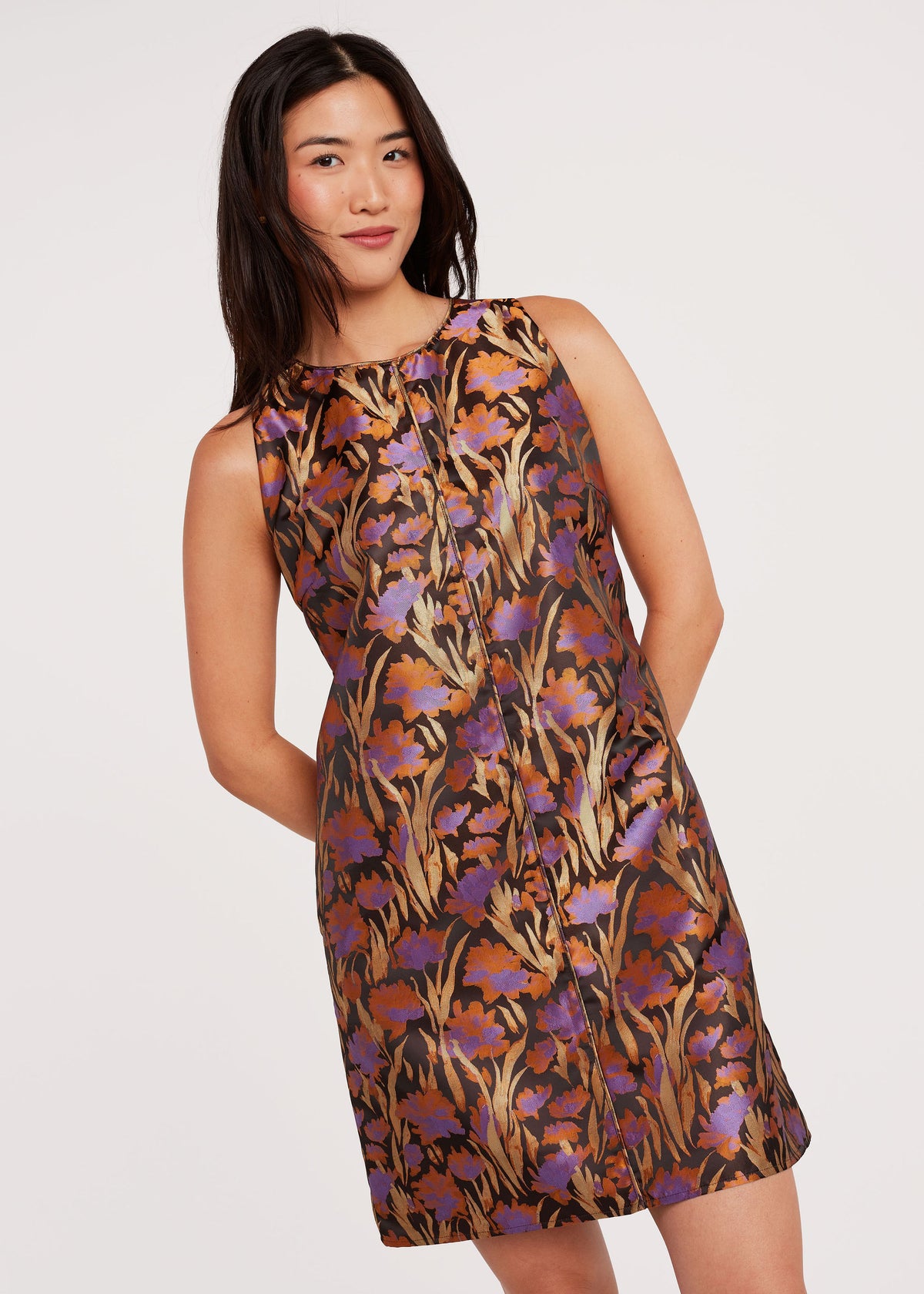 Hannah Mini Dress Safari Silhouette Jacquard