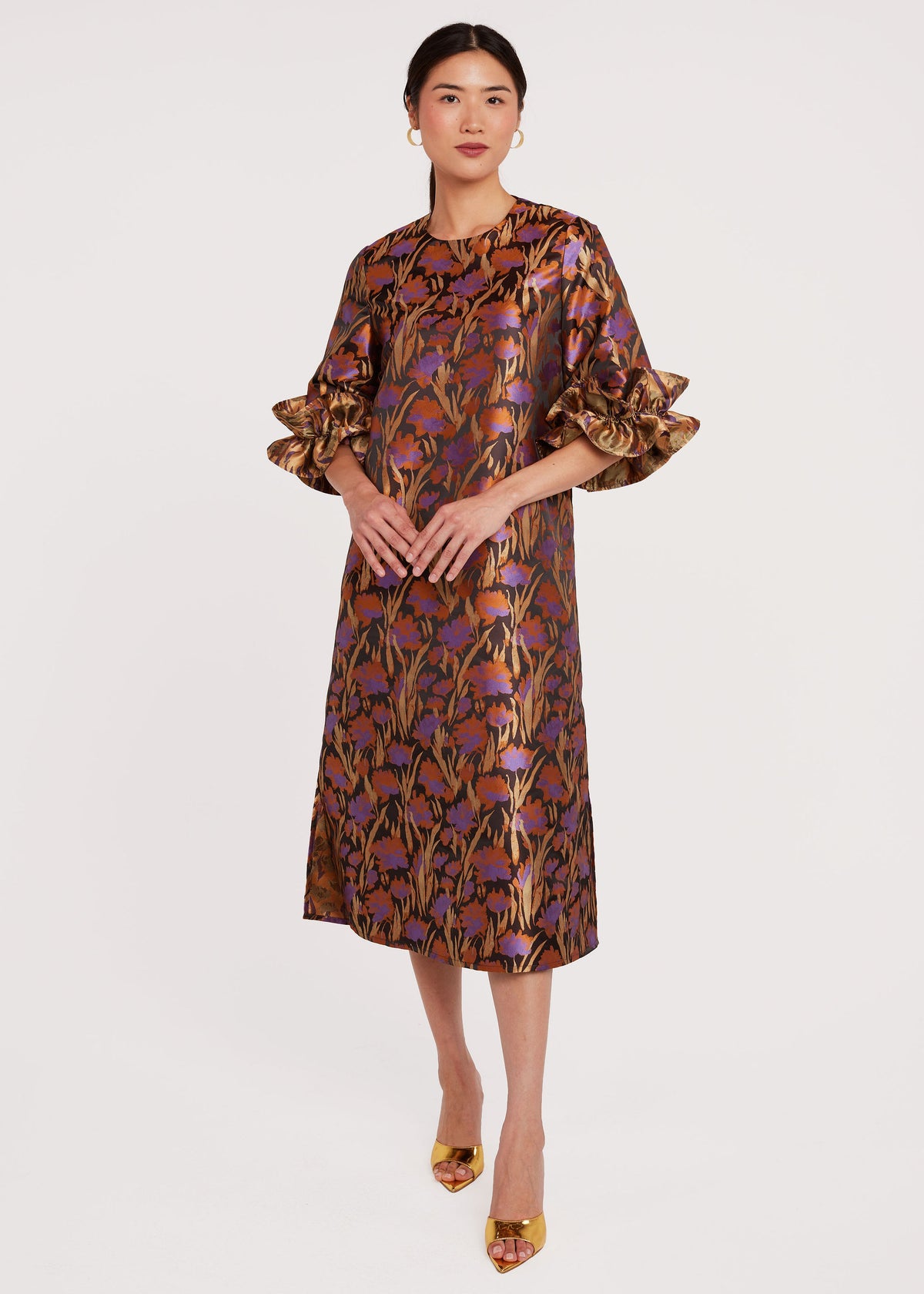 Bronwyn Dress Safari Silhouette Jacquard
