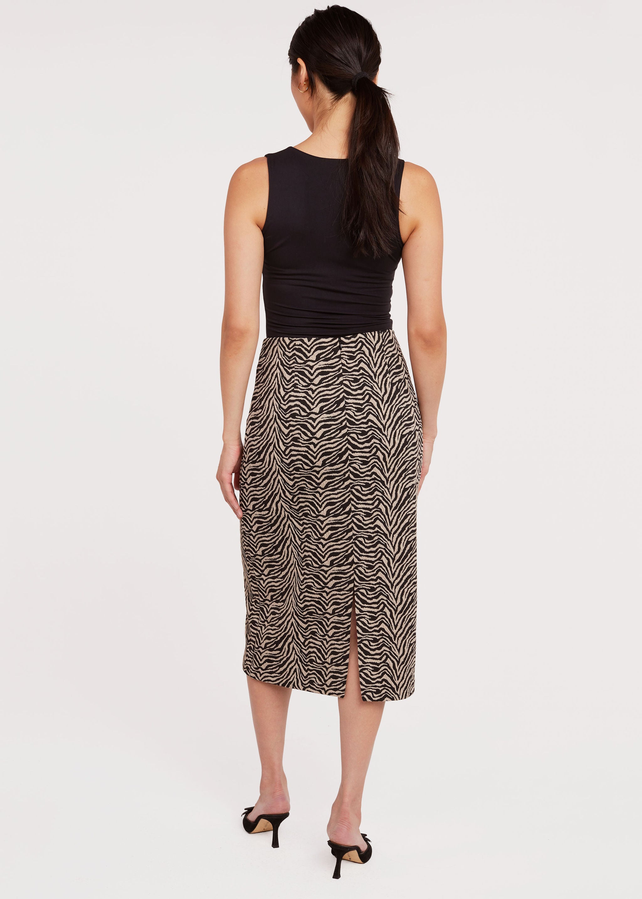 Ivy Skirt Zebra Jacquard
