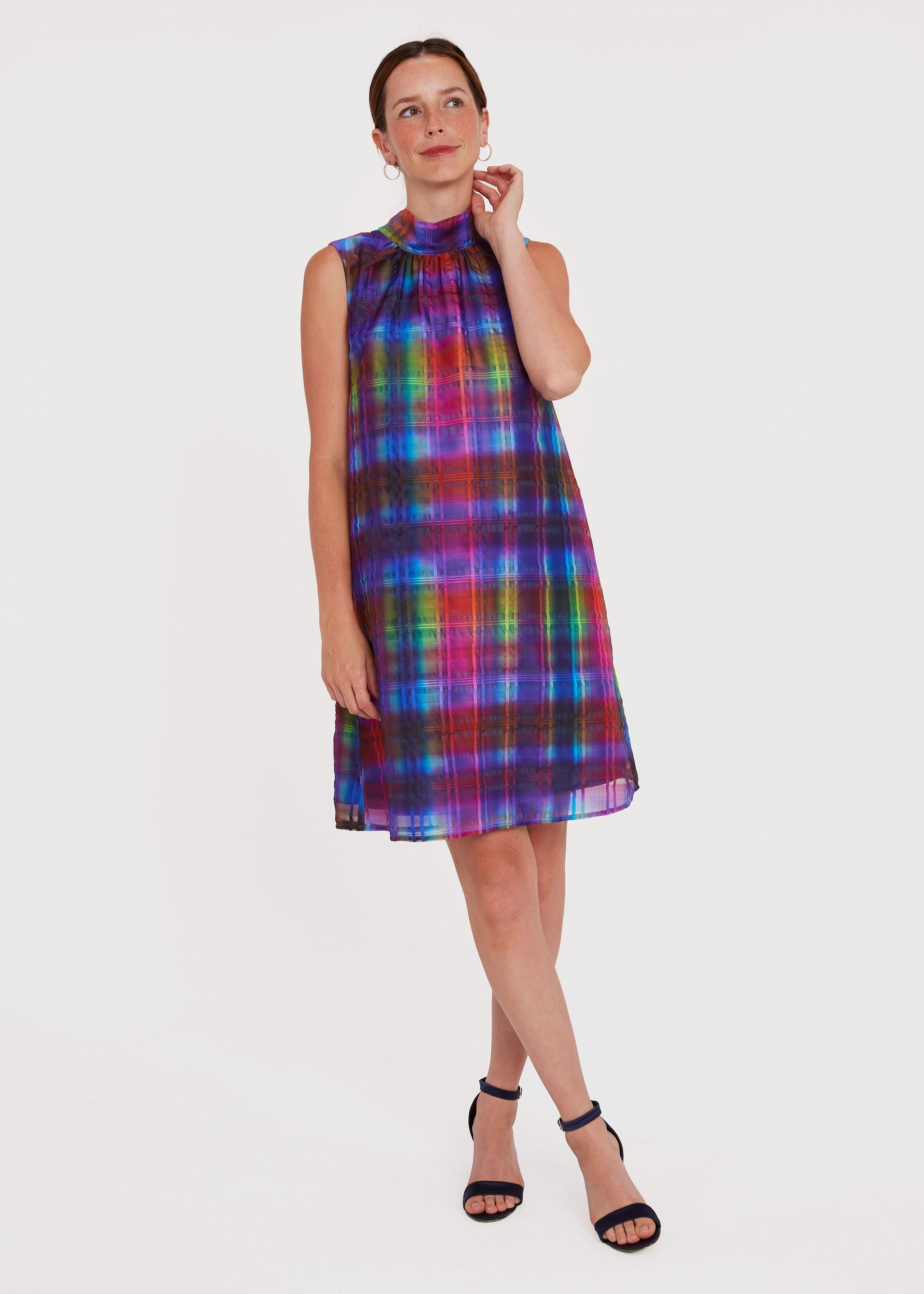 Vanessa Mini Dress Prism Plaid Organza