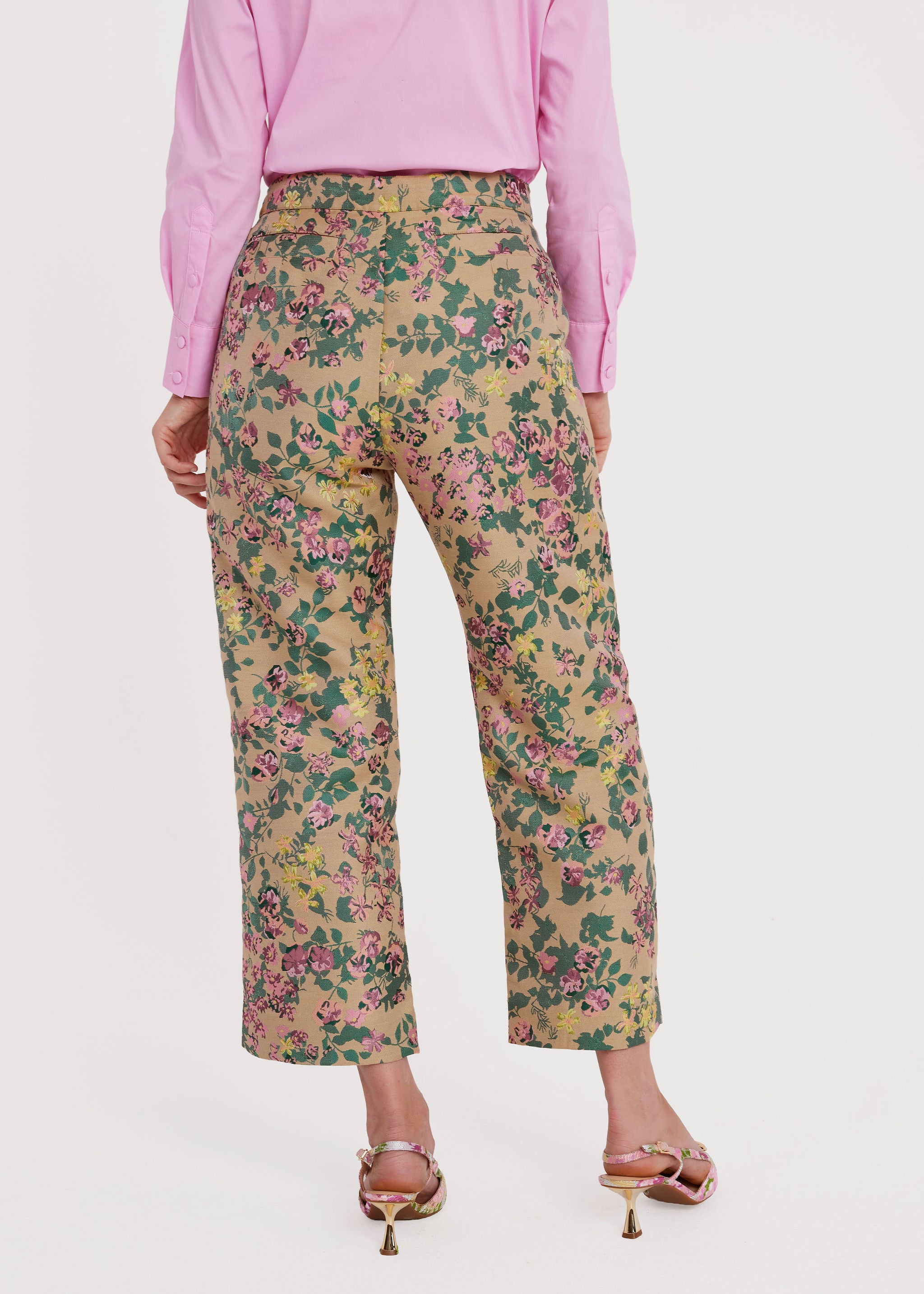 Corrie Pant Rose Tapestry Jacquard