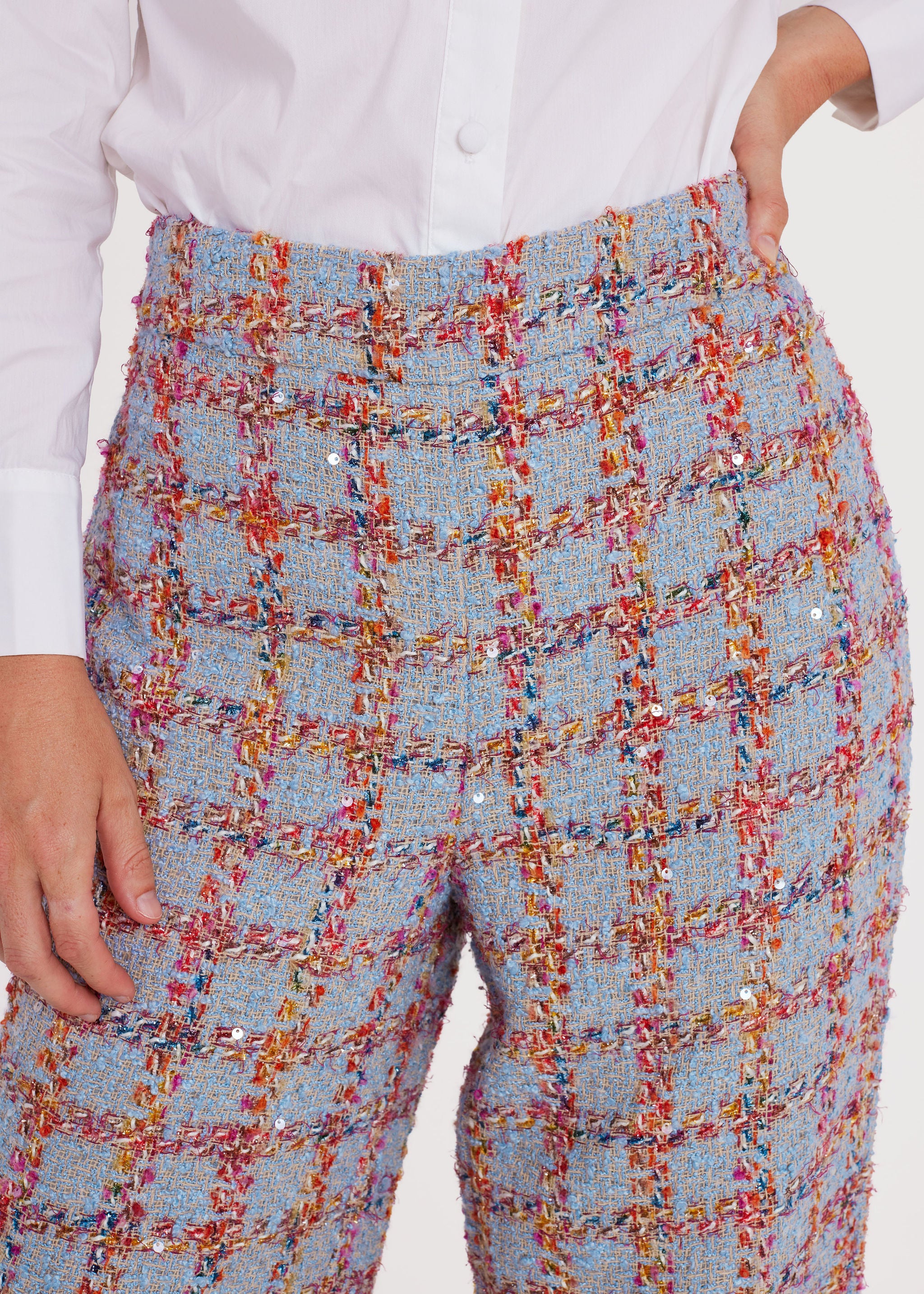 Carter Trouser Windowpane Ribbon Tweed