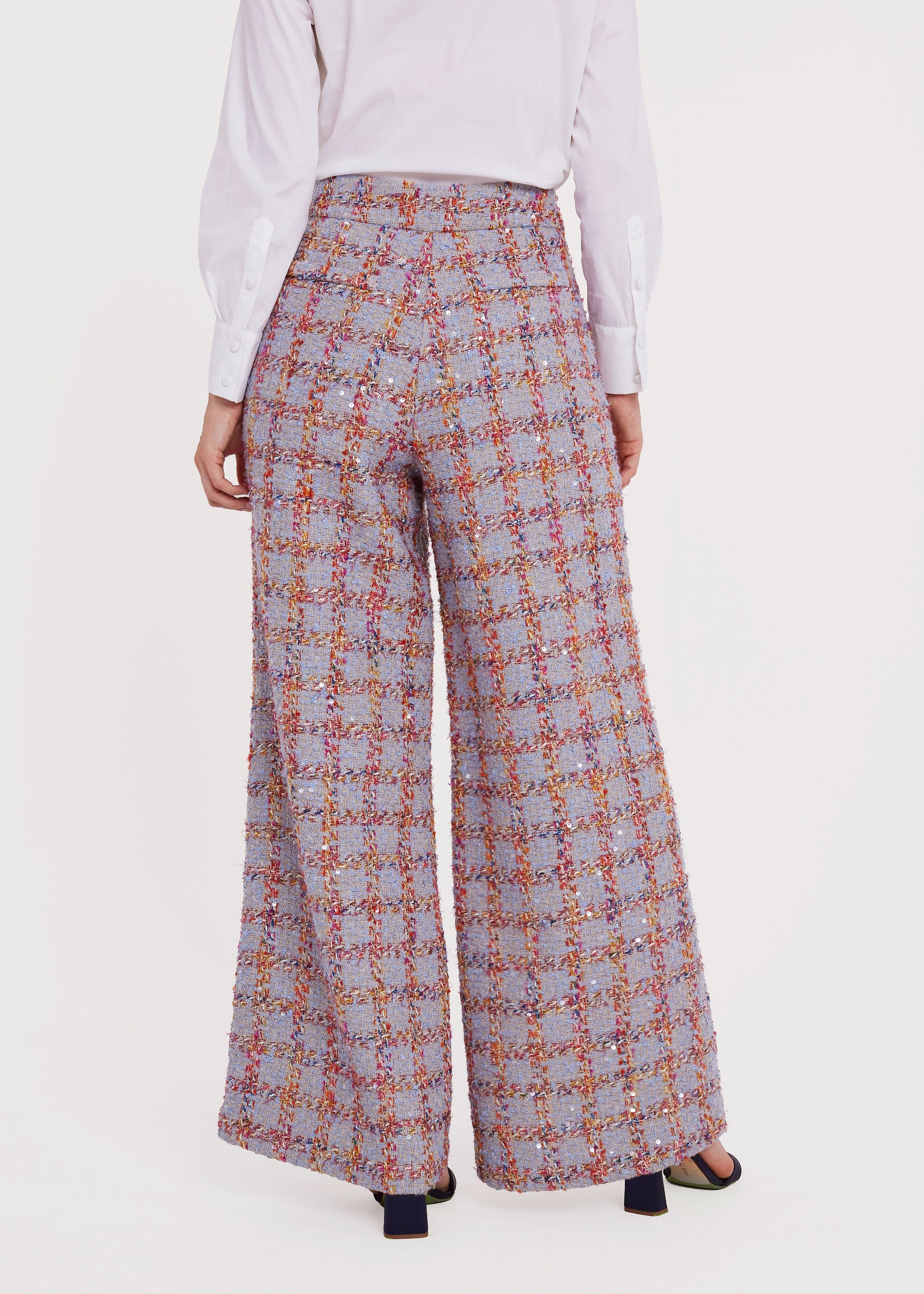 Carter Trouser Windowpane Ribbon Tweed