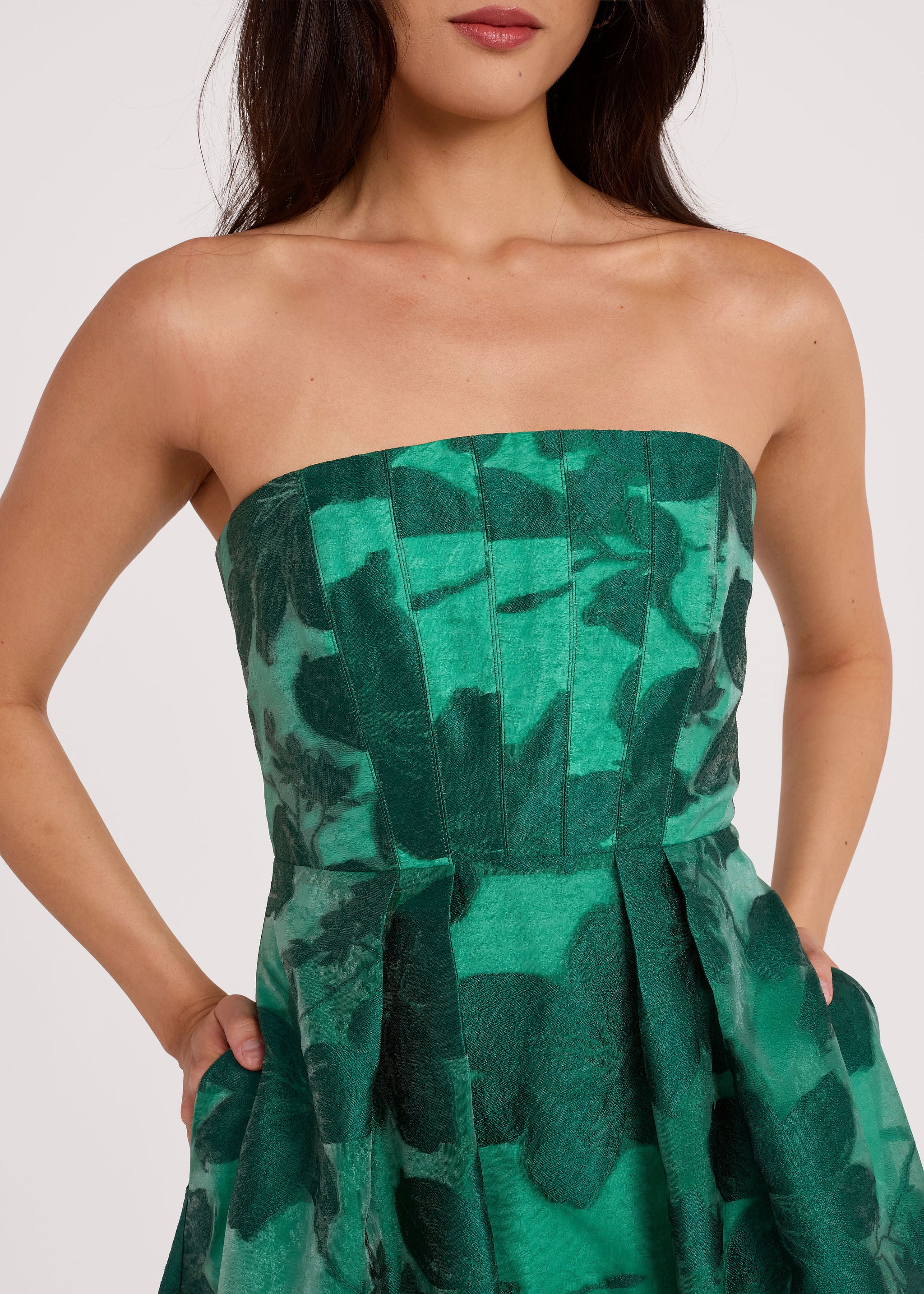Catherine Dress Emerald Azalea Organza